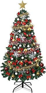 クリスマスツリー 150cm 枝数450本 暖色LEDライト クリスマスオーナメント付 組立簡単 高級 豪華 クリスマスグッズ