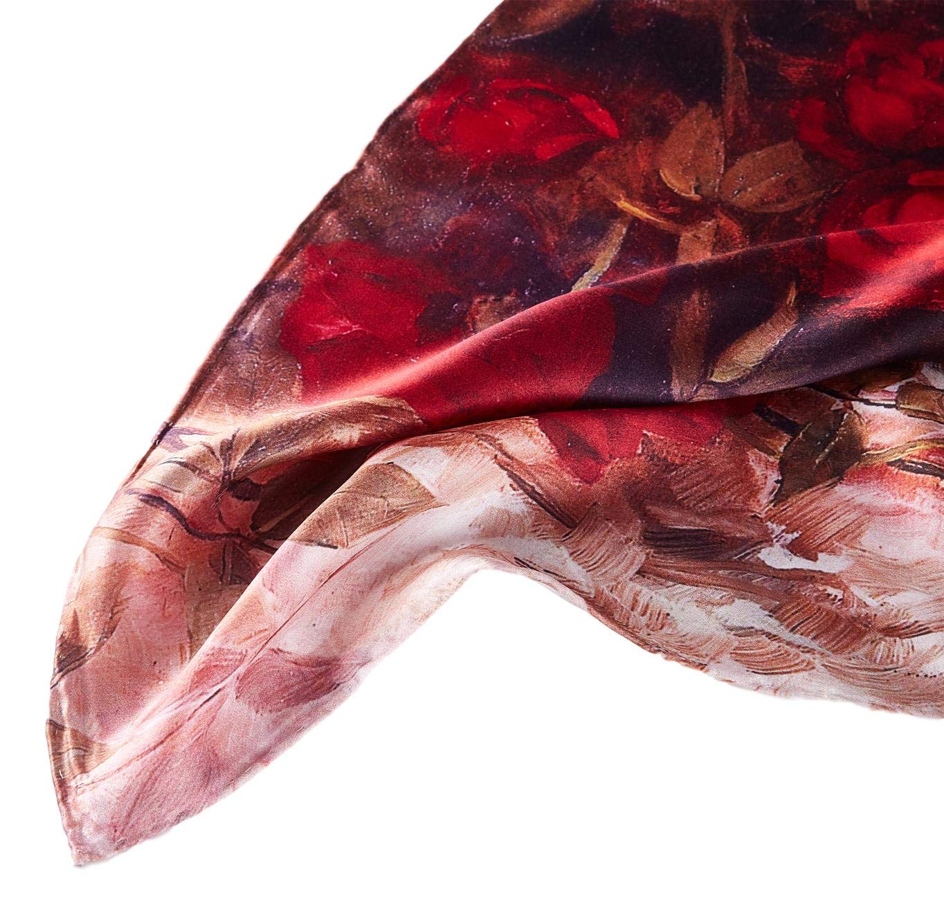 Long Silk Scarf Digitally Printed With Floral Print
