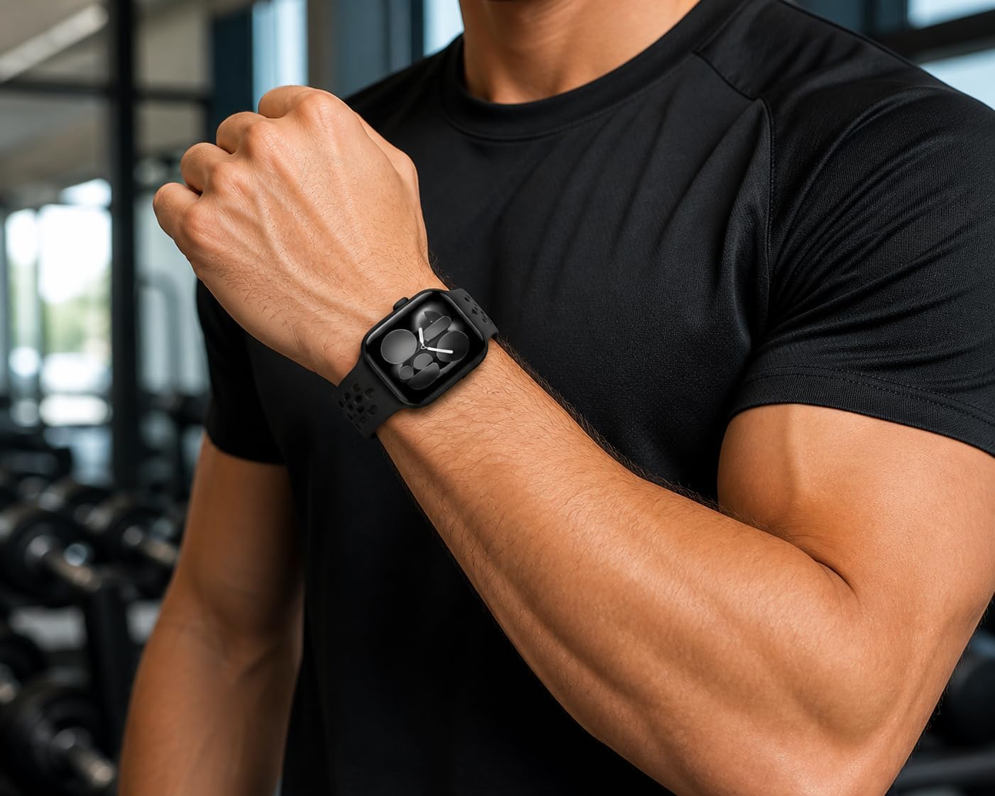 Magnetic Sports Band Compatible with Apple Watch, Breathable Adjustable Silicone Strap image 2