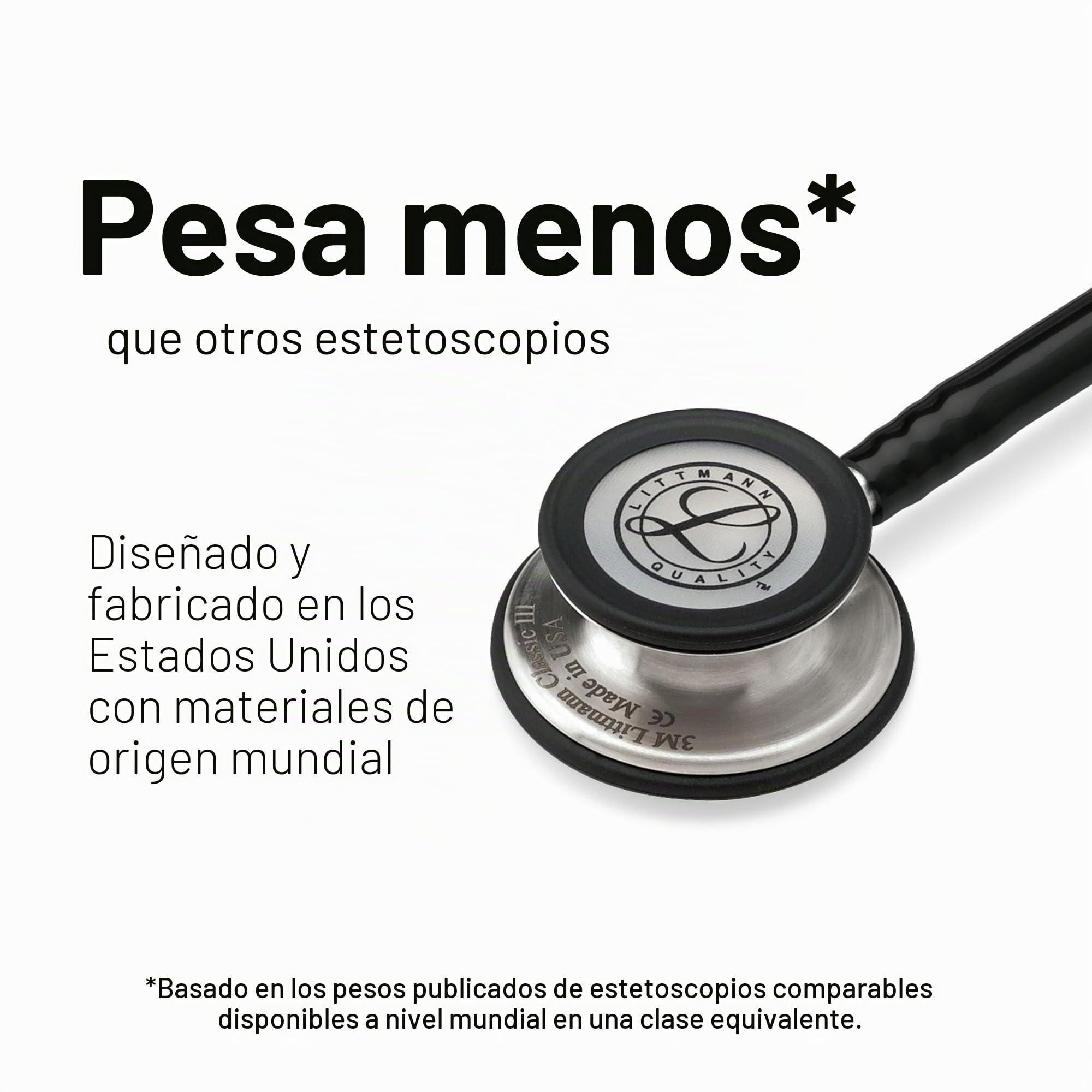 Fonendoscopio 3M™ Littmann® Classic III™ con grabado láser gratuito - Negro Negro mate 5803