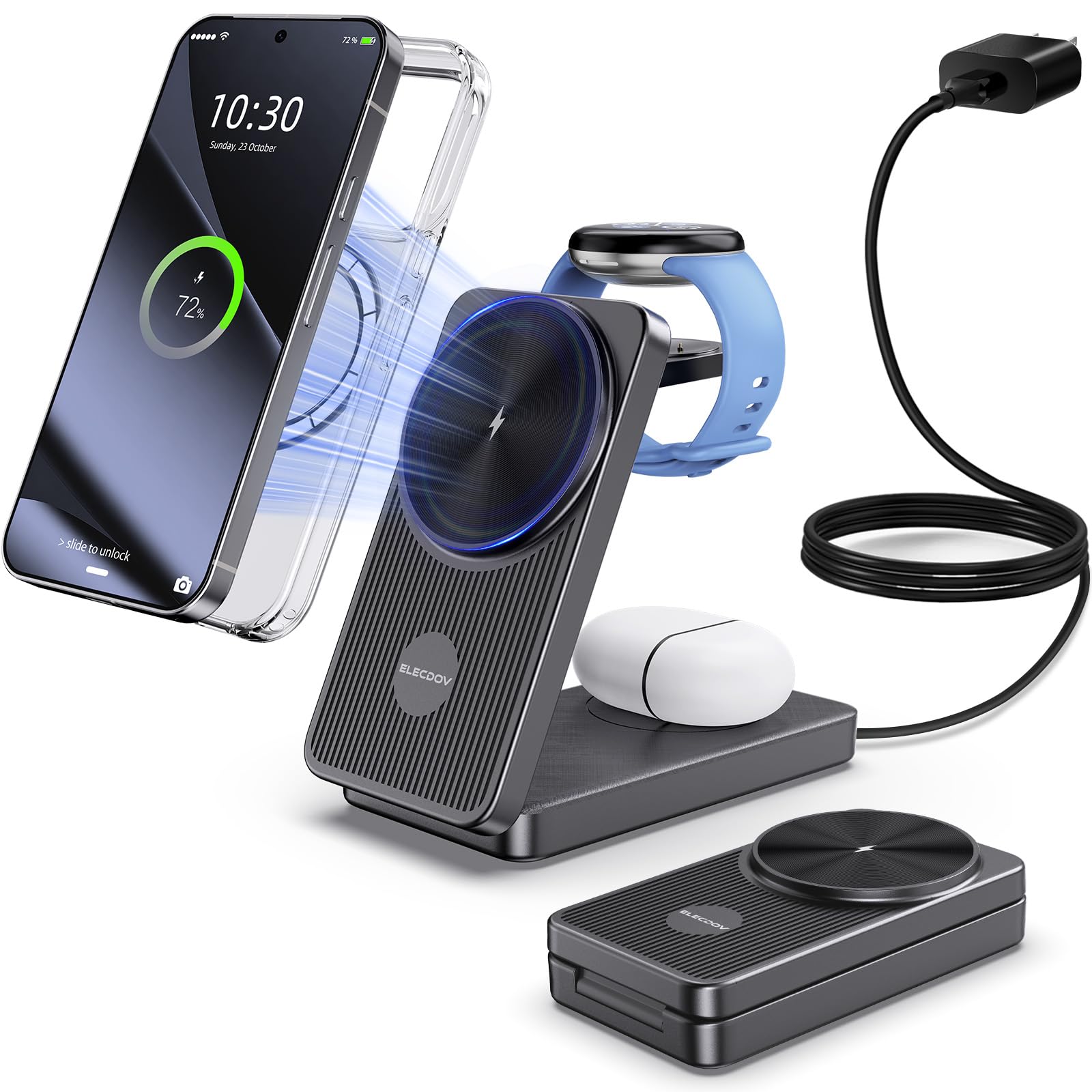 Amazon.com: ELECDOV Wireless Charger for Google, 3 in 1 Wireless