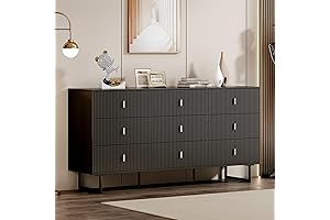 Space-Saving Black Dresser: Modern Style, Ample Storage