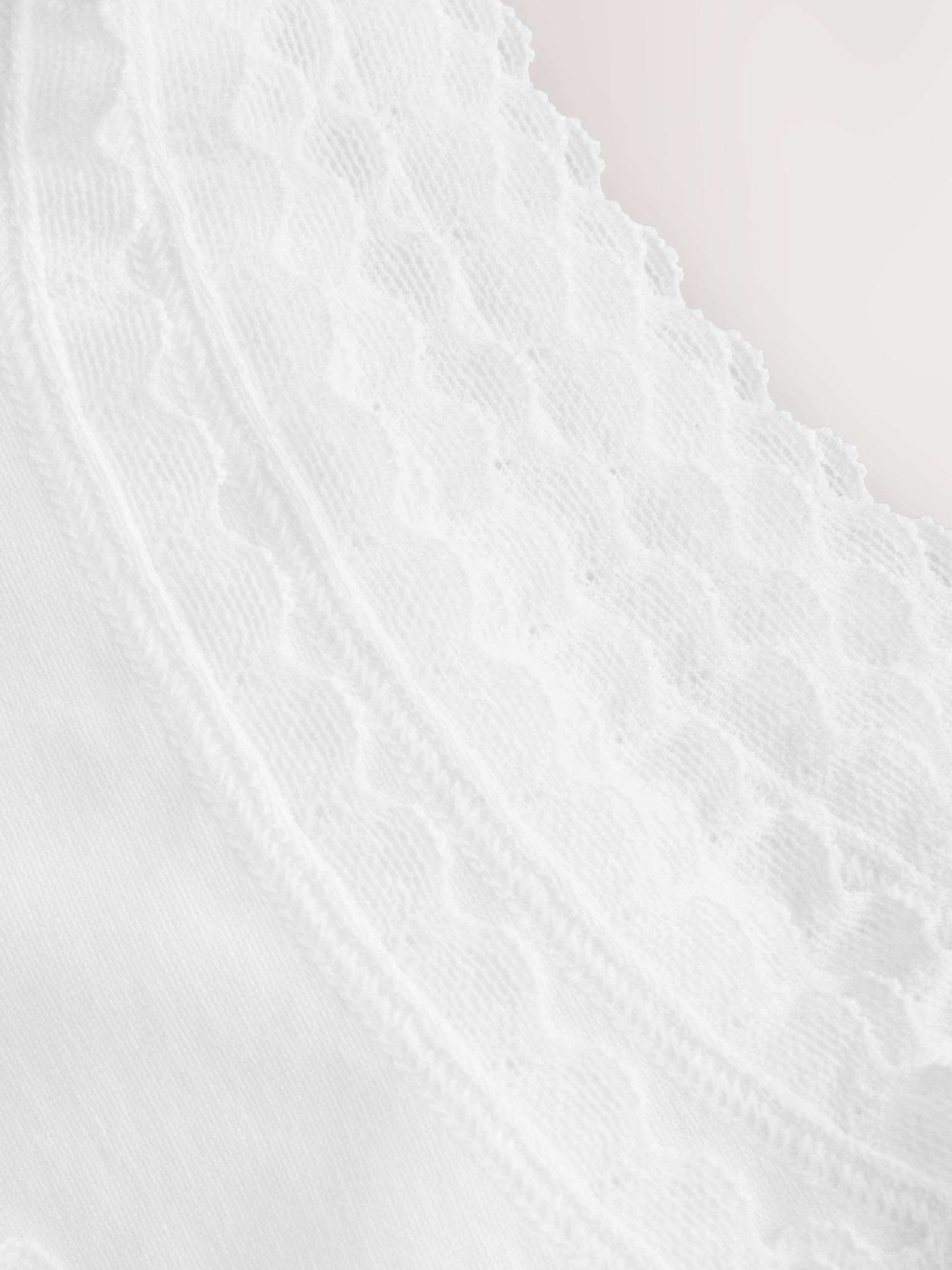 NEXT Fille Débardeur blanc avec liseré en dentelle, lot de 10