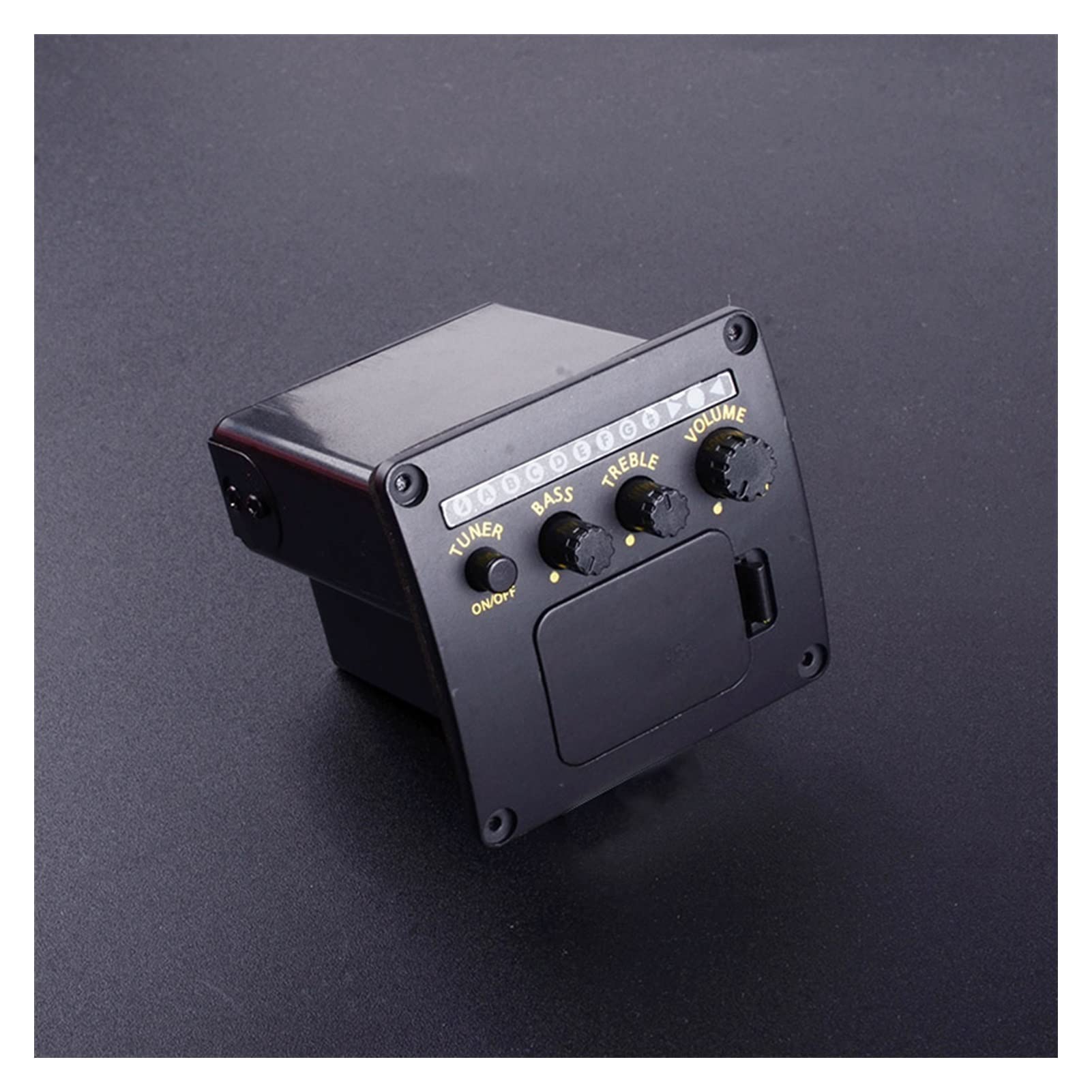 Preamplificatore per Chitarra Acustica A 2 Bande 6,35 Mm di Uscita in Ottone Copertura Endpin con Accordatore Folk Chitarra Piezo Pickup Pickup