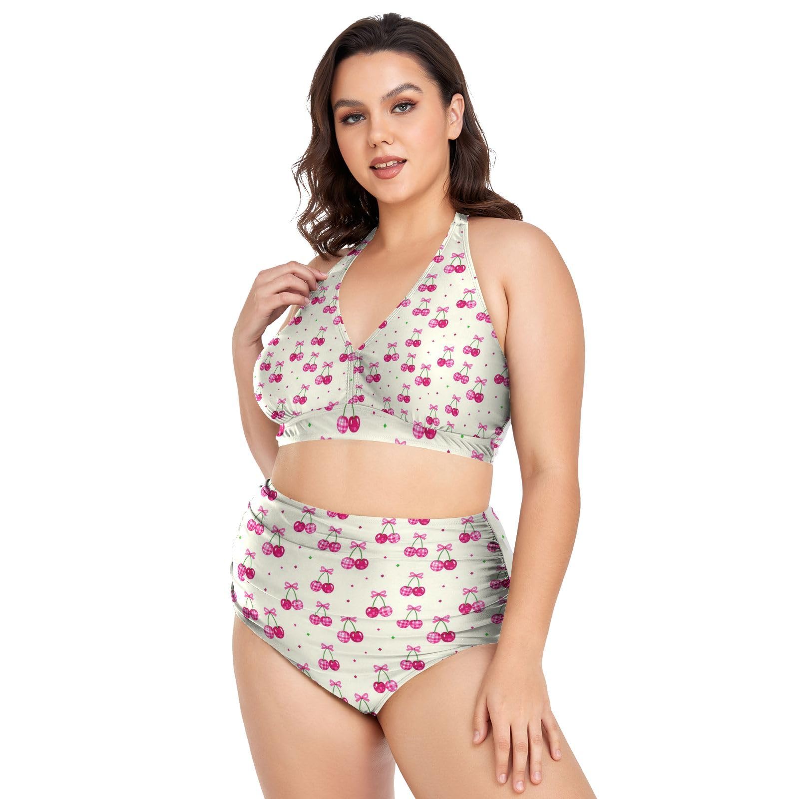 FRODOTGV Curvy damskie dwuczęściowe zestawy kąpielowe L-4XL