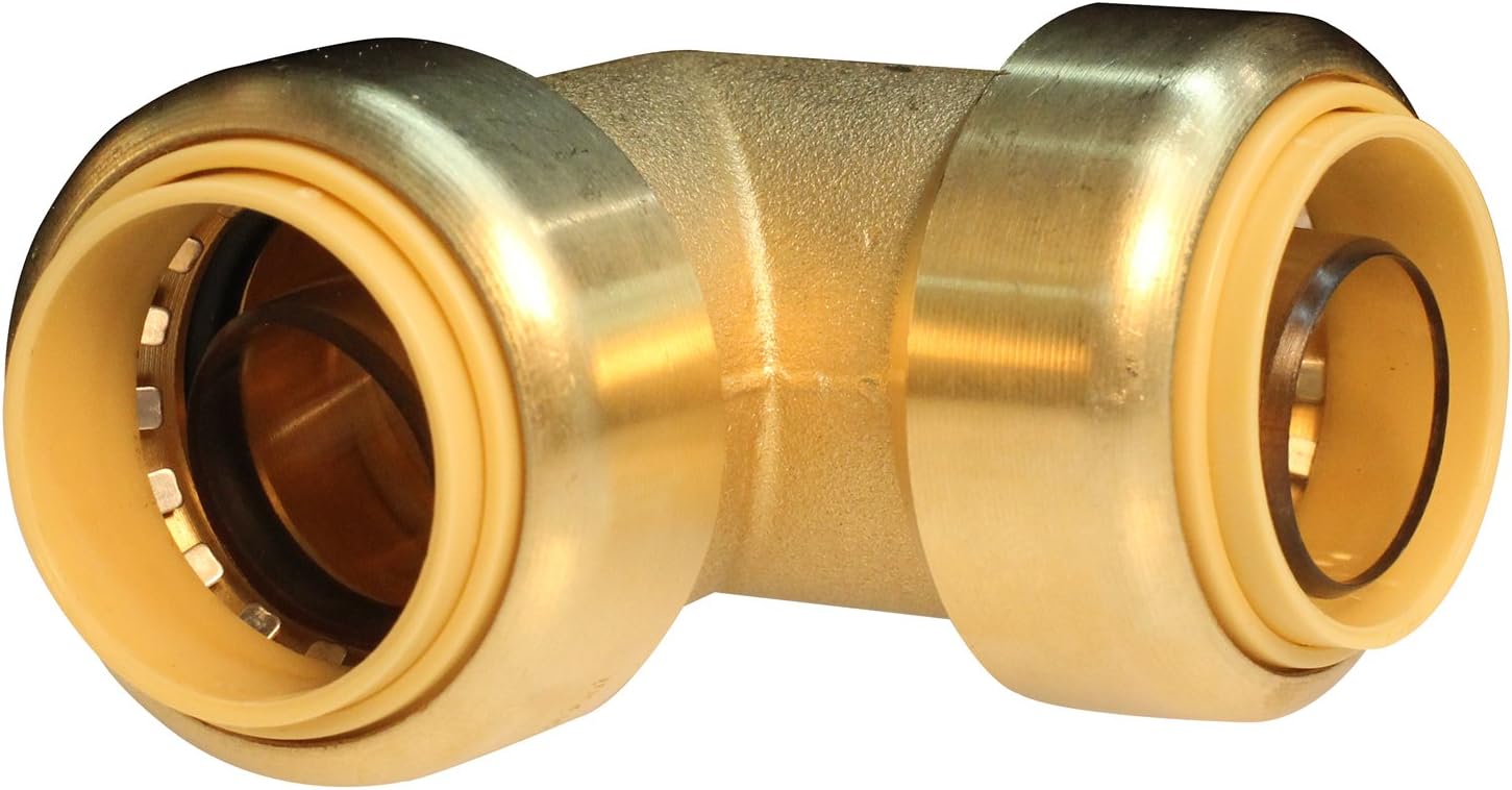 Push Connect PC-LF813 1/2-Inch Push by 1/2-Inch Push, Lead Free Brass Push Fit Elbow