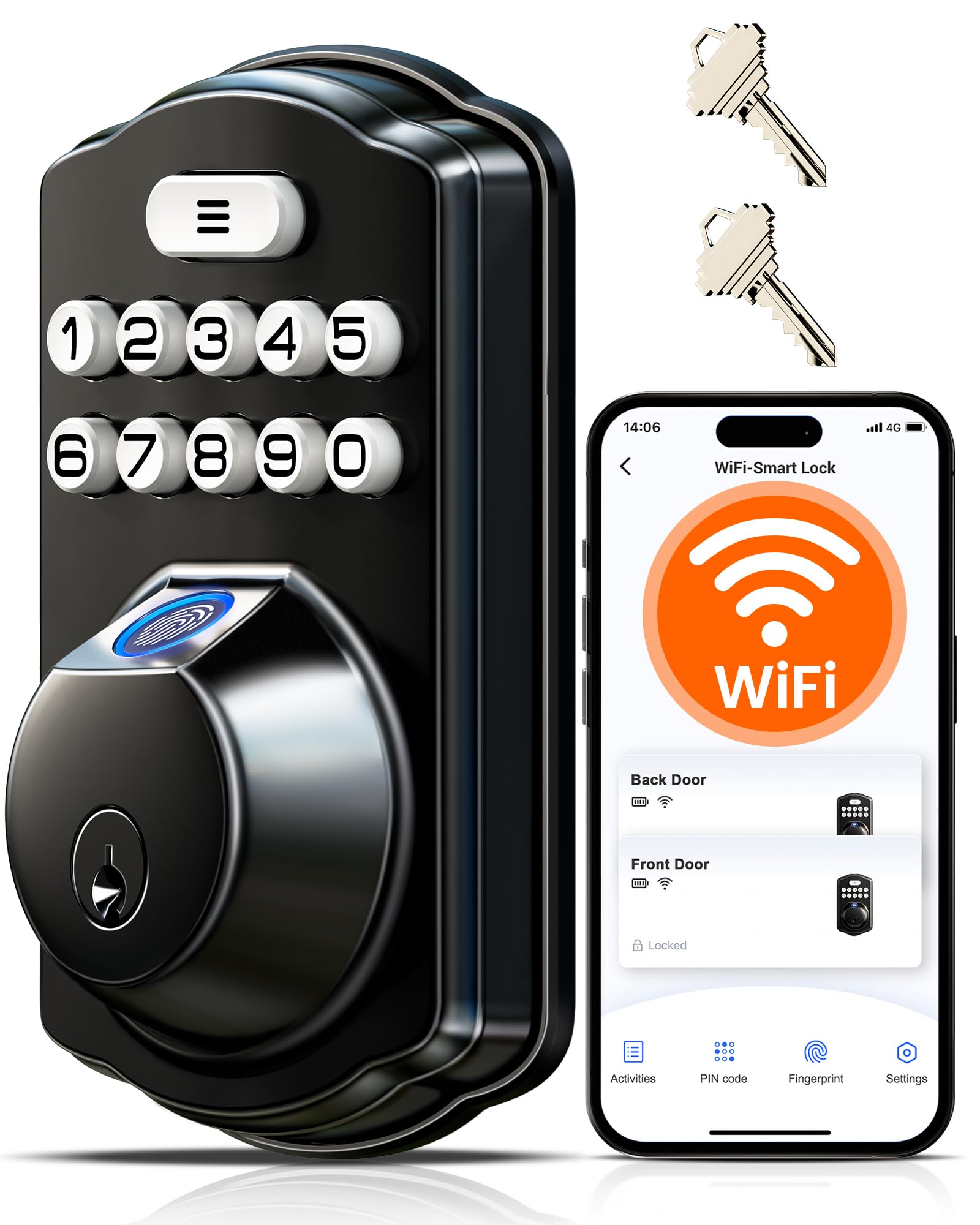 Veise VE012W Built-in WiFi Fingerprint Smart Lock