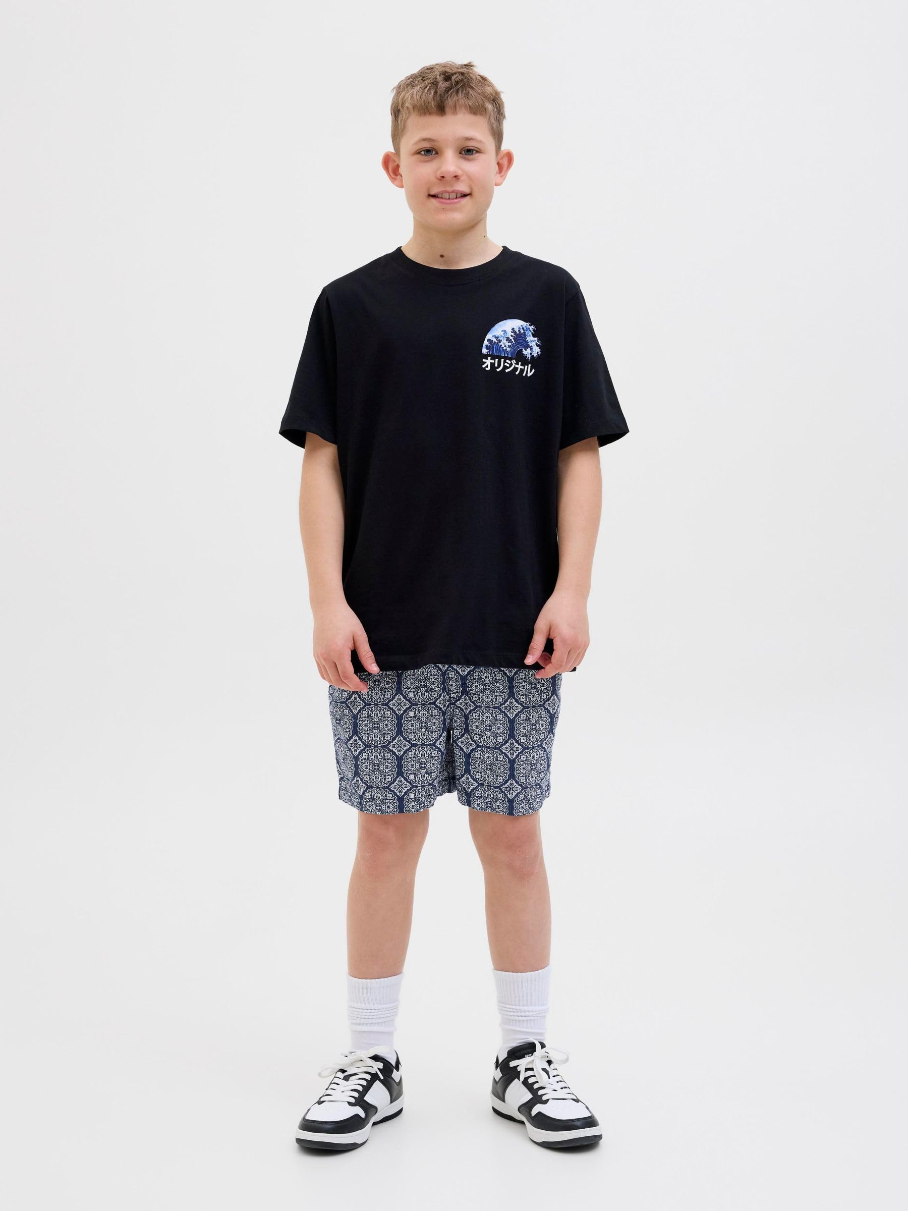 JACK & JONES Jpstjaiden Seersucker Aop Short Mi Jnr - Jpstjaiden Seersucker Aop Short Mi Jnr Mężczyźni