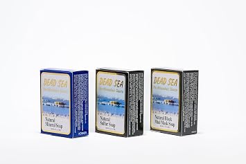 Malki Dead Sea Products Natural Sulfur Soap | Natural Face & Body Sulfur Soap Bar | Soothe Acne and Dry Skin Naturally
