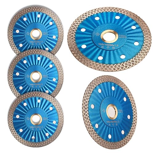 Miniatura 3 de 5 unidscaja Hoja de sierra de diamante de 4 "Hoja de corte de porcelana súper fina para azulejos de porcelana, cerámica granito mármol..