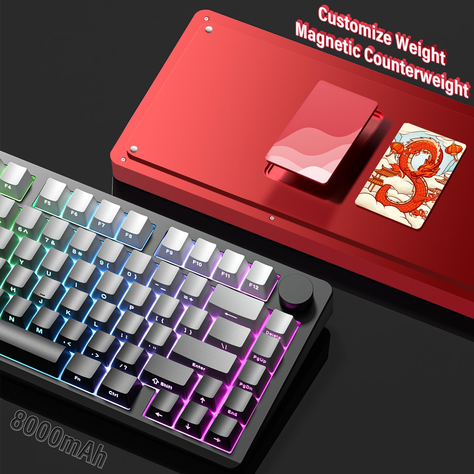 Amazon.com: LEOBOG Hi8SE Gaming Keyboard, Tri-Mode Bluetooth/2.4