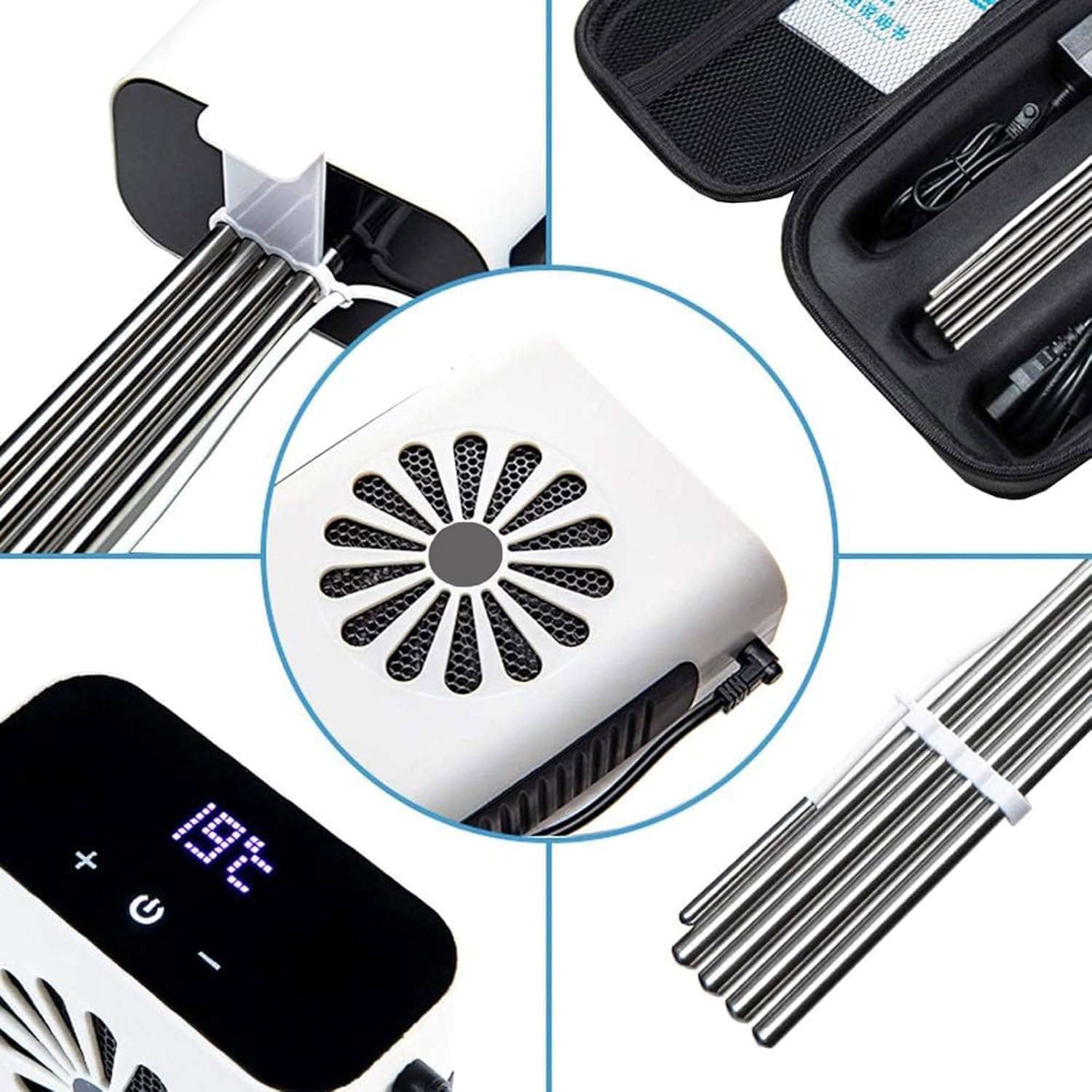JOSBY Refrigeratore per Acquario da 5 Galloni, Refrigeratore Intelligente per Acquario, Refrigeratore per Acquario con Display LCD, Controllo della Temperatura da 10 A 30 °c