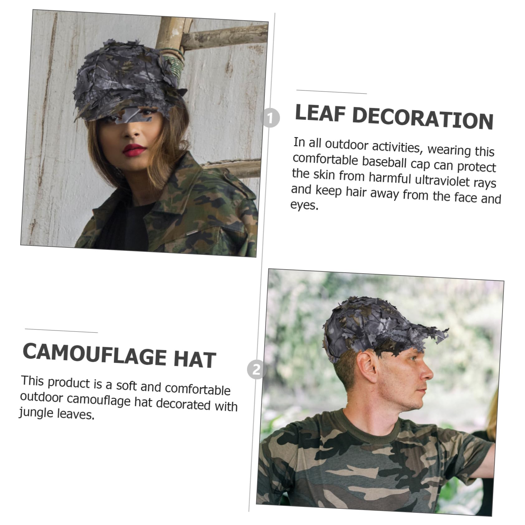 Ipetboom Sombrero de Sol de Jungle Ajustable para Actividades Aire para Caza Senderismo y Unisex