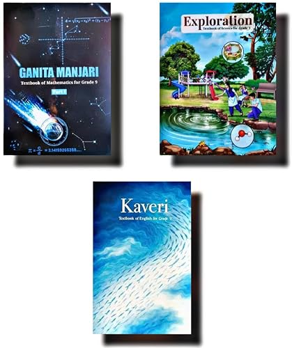 NCERT Ganita Manjari, Exploration Science & Kaveri Textbook Class 9 Combo Set of 3 Books (2026-27)