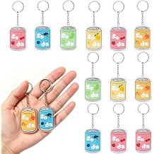 K-pop soda can keychain set, 12-piece fruit soda acrylic keychain, kawaii soda can shaker pendant, K-pop fan, party, birthday gift, daily use