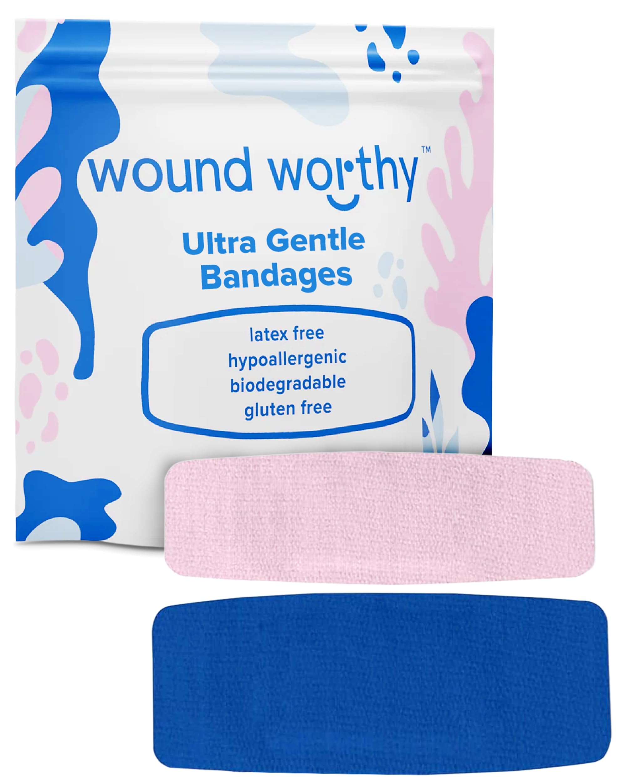 Silicone Adhesive Bandages for Wounds - 2"x4" 24 Pack, Large & Small Silicone Foam Dressing As Seen on Shark Tank, Non-Stick Latex & Hurt Free,