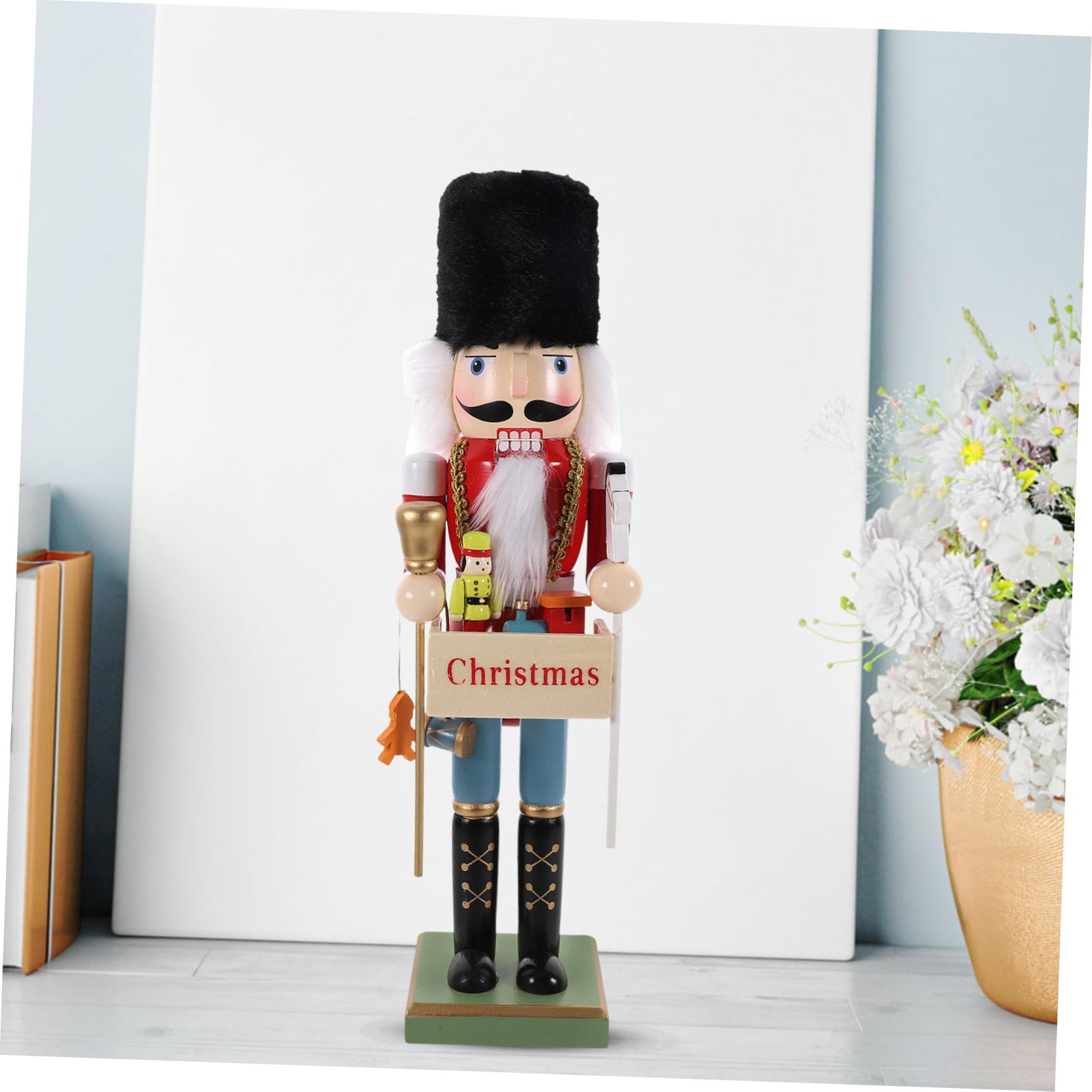 Świąteczna Dekoracja Dziadka Do Orzechów Stojąca Figurka Żołnierza Ozdoba Biurko i Półkę Stabilny Materiał Staranne Wykonanie Idealna Boże Narodzenie i Uroczystości