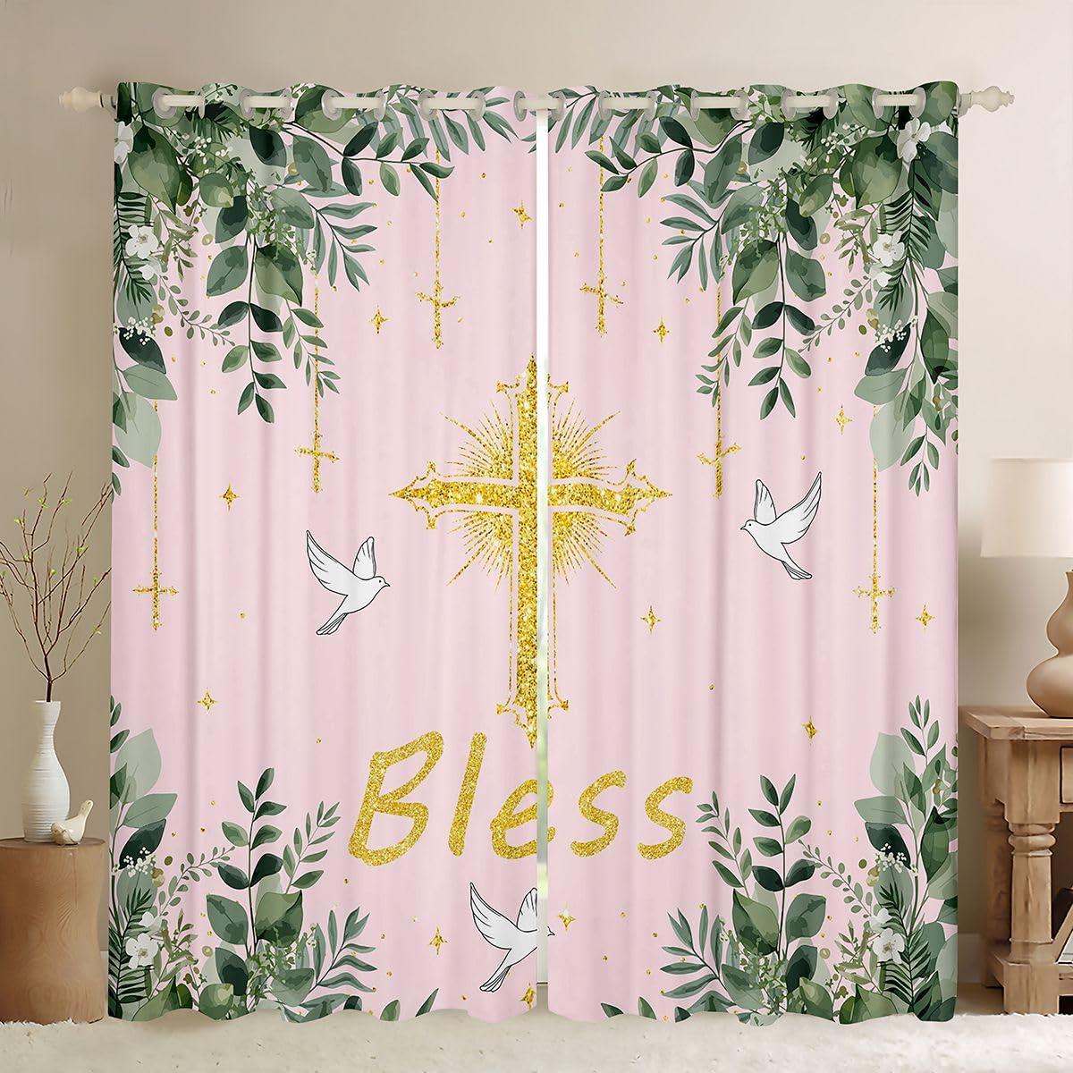 Homewish Bless - Tende oscuranti per camera da letto, 116 x 137 cm