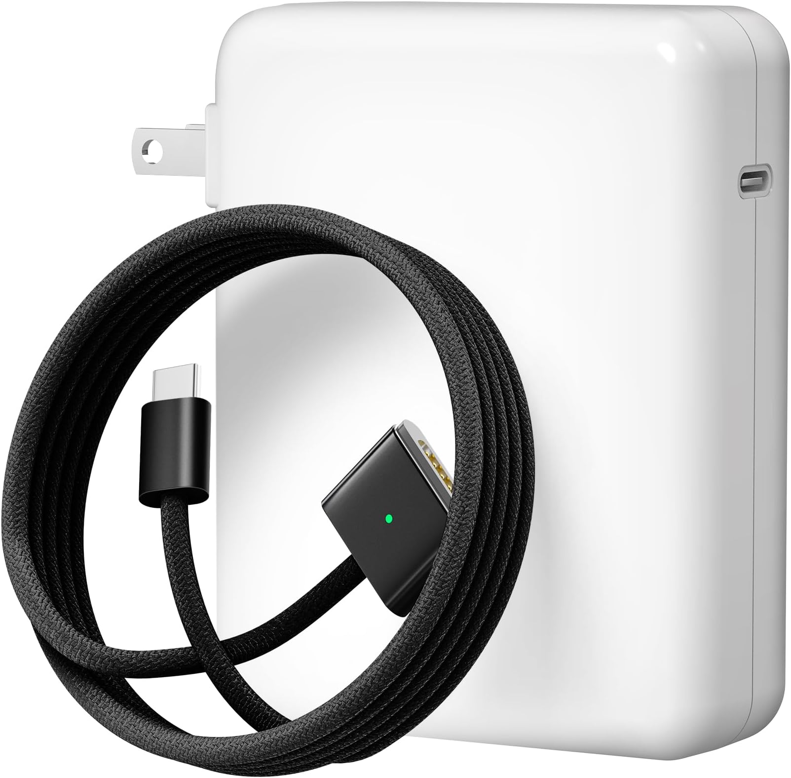 140W Charger for MacBook Pro 16 14 inch Mac Air 15 13 inch 2026 2025 2024 23 22 21 M1–M5【Original Quality】 Fast Charger Power Adapter & 6.6FT Type C to Magnetic 3 Cable LED Applicable 2021-26 (Black)