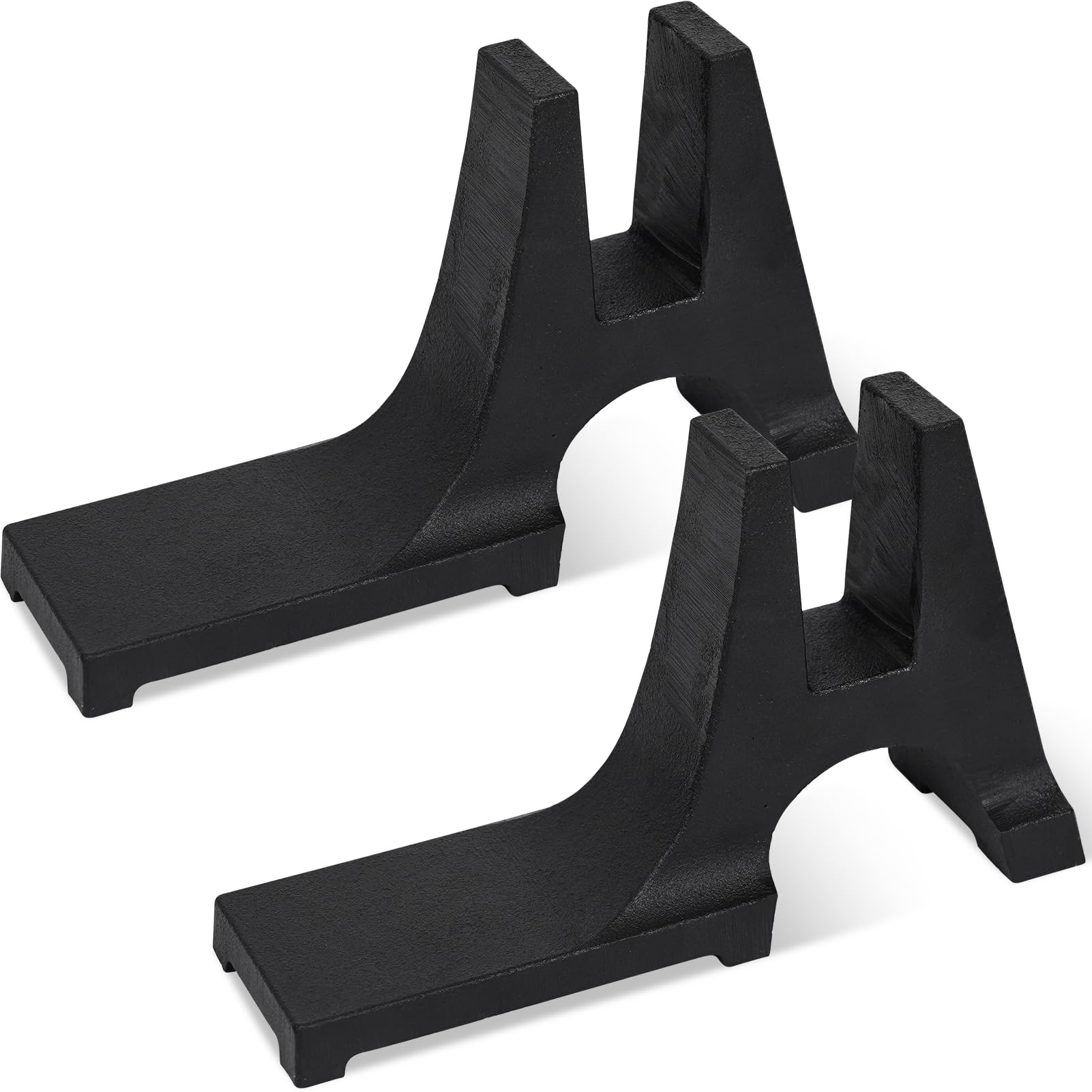 Fireback Feet Iron Fireplace Fireback Support, Cast Iron Pair of Fireback Support for Fireback Plates - 1 Pair, Black
