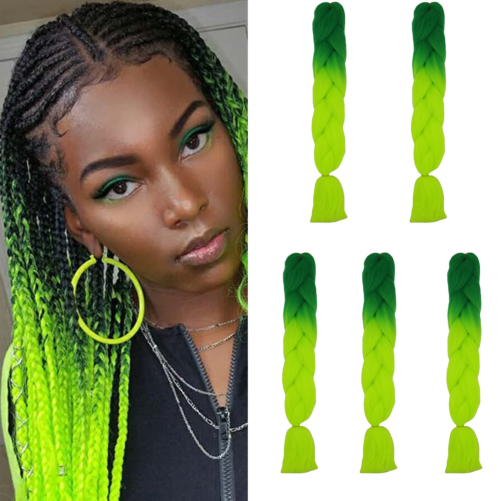 24inch Jumbo Braids Hair Extensions Ombre Braiding Hair Synthetic 3Pieces/lot Crochet Twist High Temperature African Box Braids, Sapphire Blue — view 74