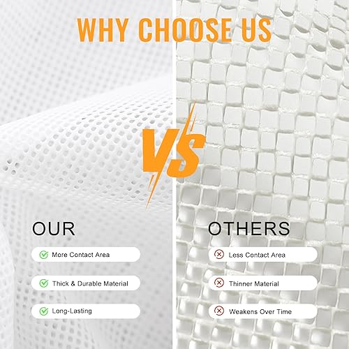 Miniatura 4 de Almohadilla de silicona antideslizante para alfombra, antideslizante y gruesa, para debajo de la alfombra, para suelos de madera dura, mantiene las