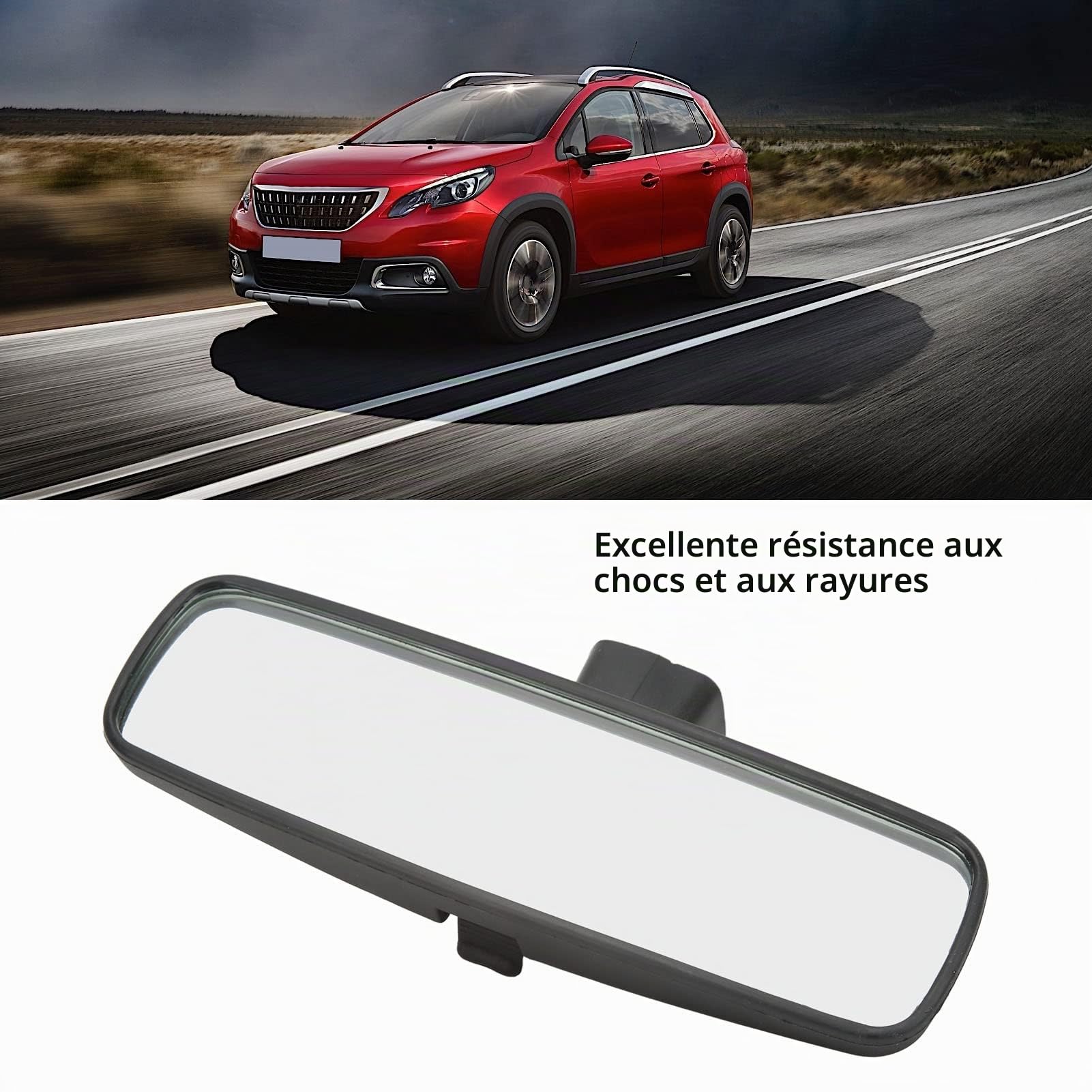 Aramox Retroviseur Interieur C3 Retro Intérieur 3008 Rétroviseur Intérieur de Voiture adapté pour 2008 3008 308 308S 408 508, Remplacement du Rétroviseur Intérieur 8154AK