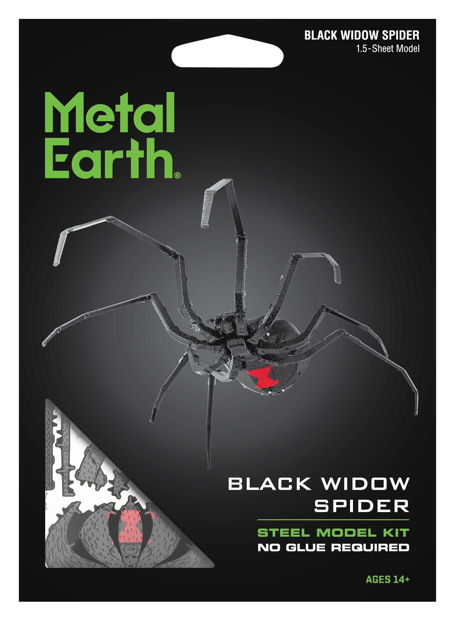 Amazon.com: Metal Earth Black Widow Spider 3D Metal Model Kit