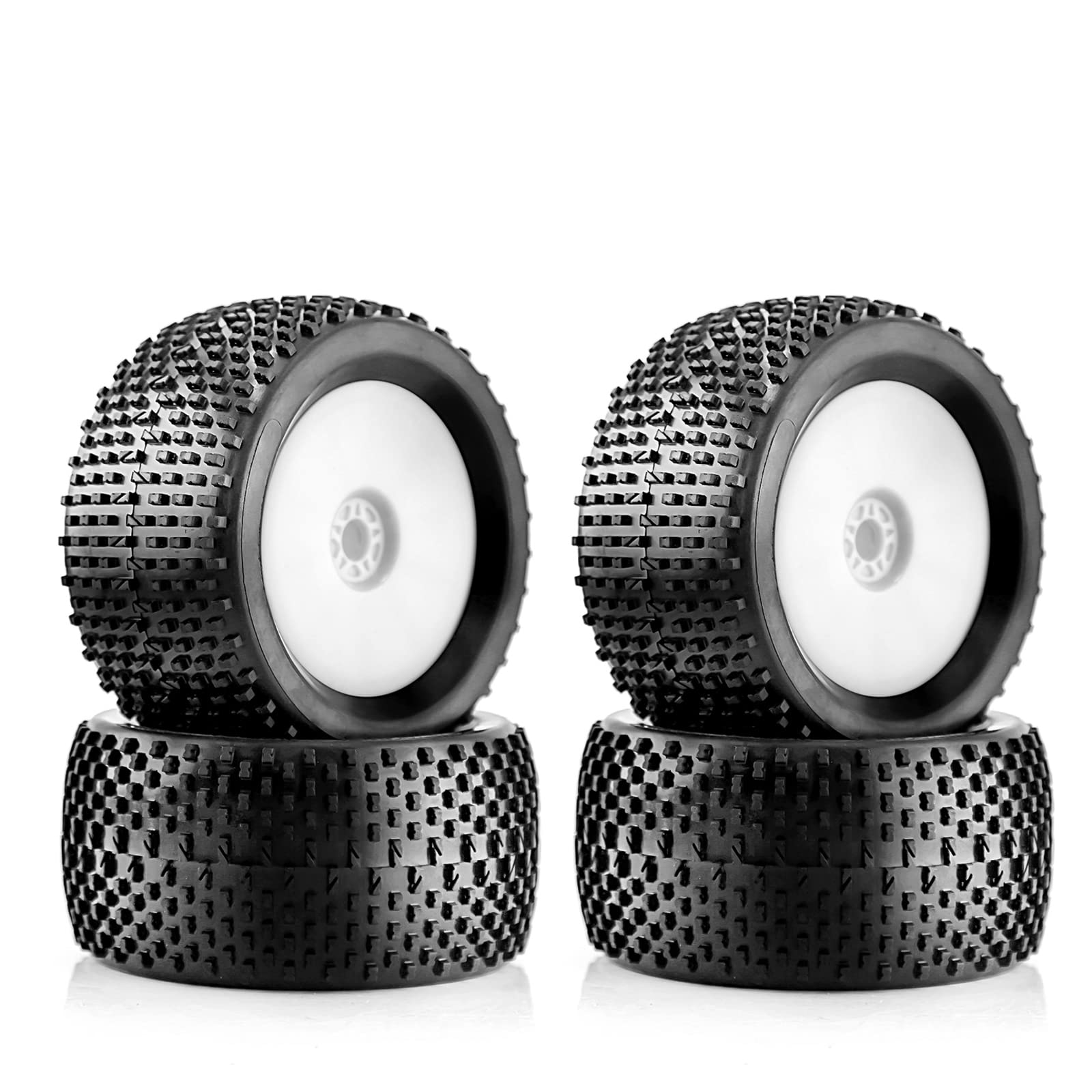 Chanmoo 1/8 RC Off Road Racing Truck Tires And Wheels 17mm Hex Rubber Buggy Tyres OD 140mm For 1:8 Scale Monster Truck Car Arrma Typhon 6S Talion 4WD