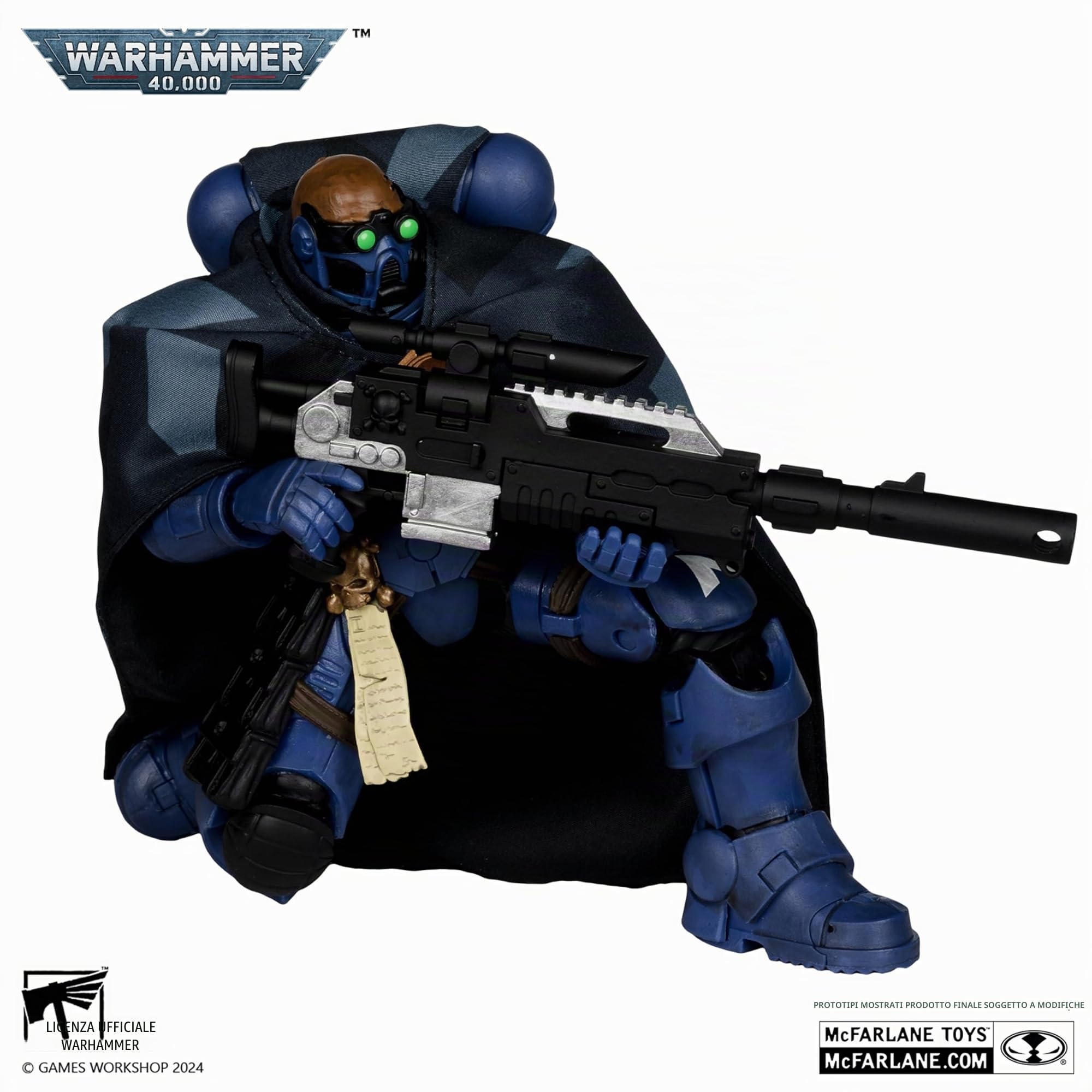 Bizak McFarlane Figura Space Marine Eliminato di Warhammer 40000, Videogioco Online, Scultura per dipingere articolata da 18 cm, Accessori e Base espositiva, (64380963)