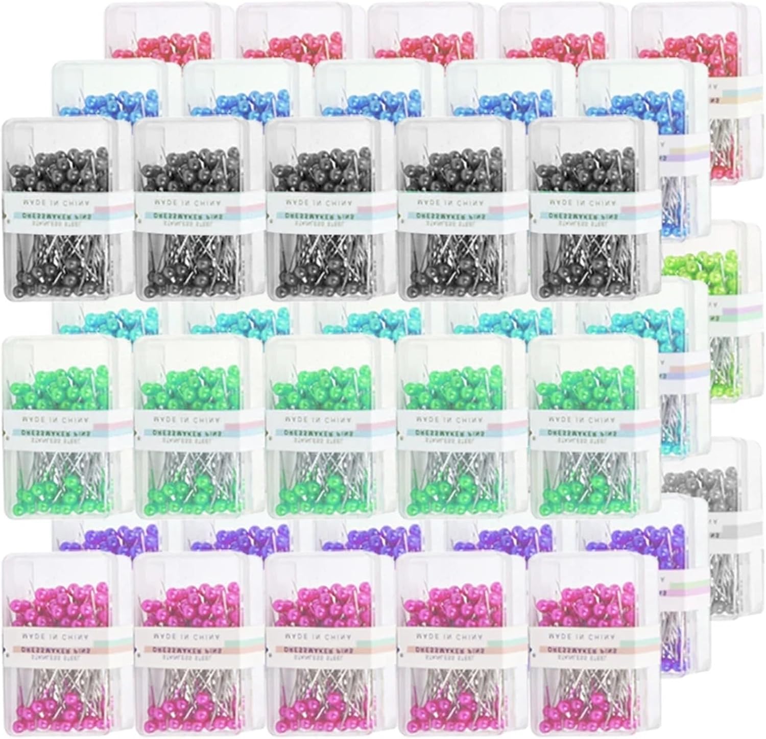 Sewing Pins 10Box 3.2cm Pearl Pin Multi Colors Available DIY Handmade Clothing Positioning Needle Garment Accessory for Dressmaker(Mix)