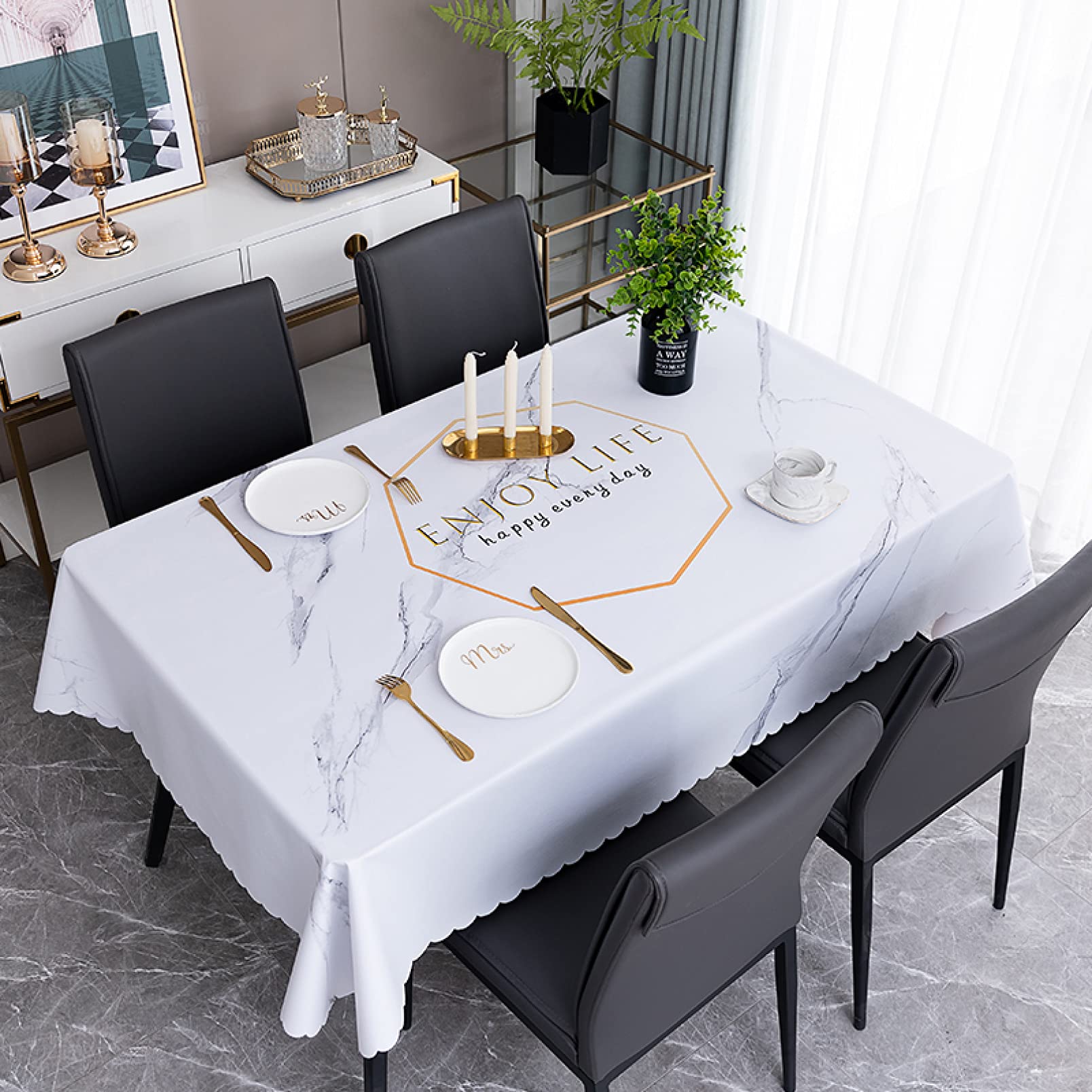 テーブルクロス テーブルクロス ピアルモ シルバー 120×150cm | インテリア雑貨