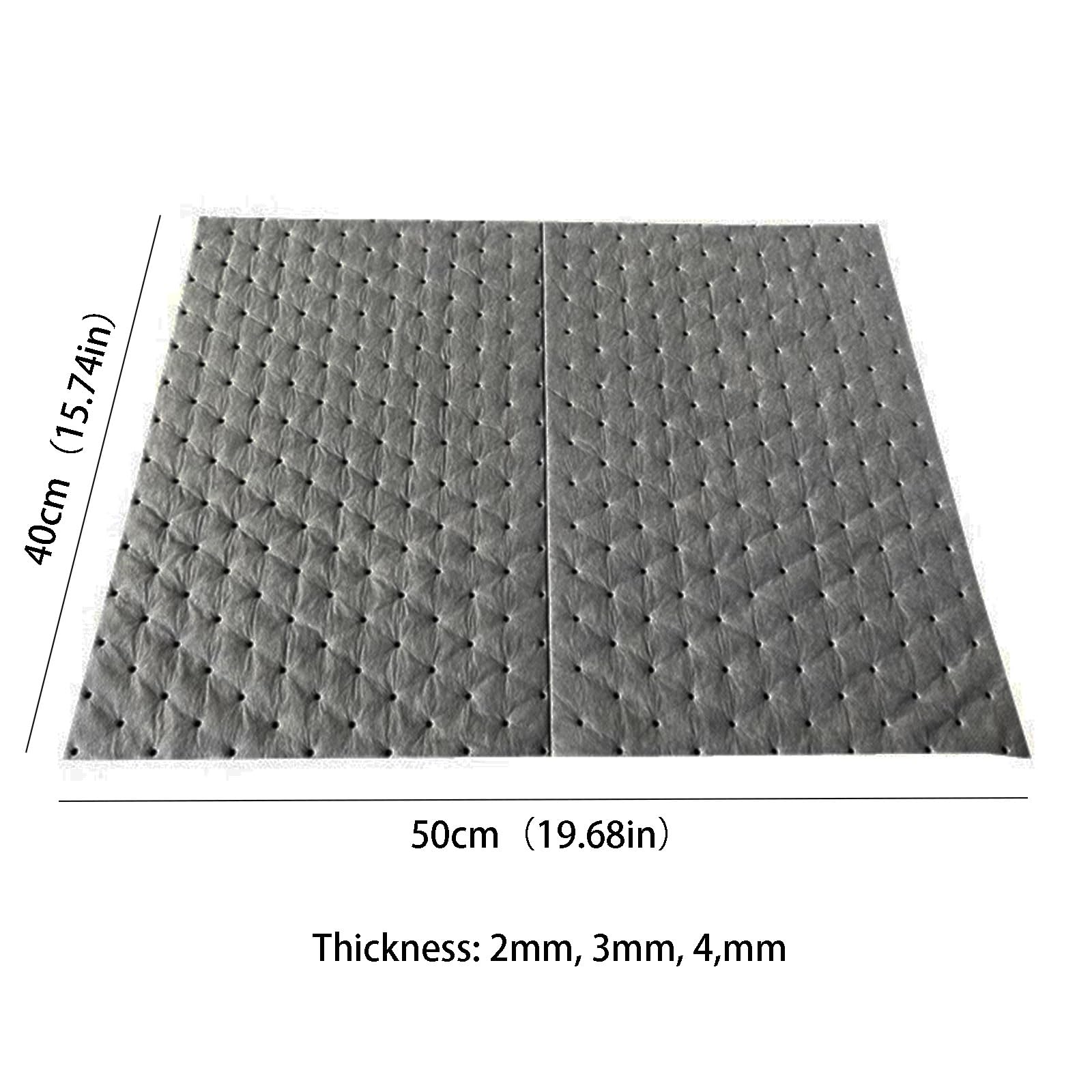 Oil Water Absorbent Pads, Heavyweight Spill Pads, Absorbs Oil, Grease, Solvents, Coolant, Water & Other Leaky Fluids for Home Garage Basement Labs(Size:3mm,Color:100 pcs)