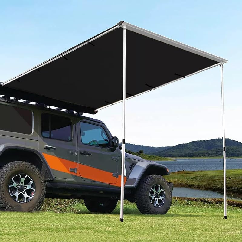 Toldo para vehículos al aire libre, toldo lateral para auto, portaequipajes de techo portátil, toldo para camión, toldo Arb, toldo para furgoneta PU 4000 mm UV50+, para Jeep/SUV/camión (2x3m/78,7x118,1in)