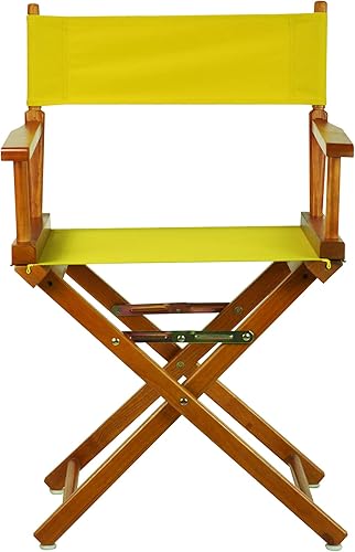 Miniatura 3 de Casual Home - Silla de director de 18 in, marco de roble miel, lona color amarillo, altura clásica