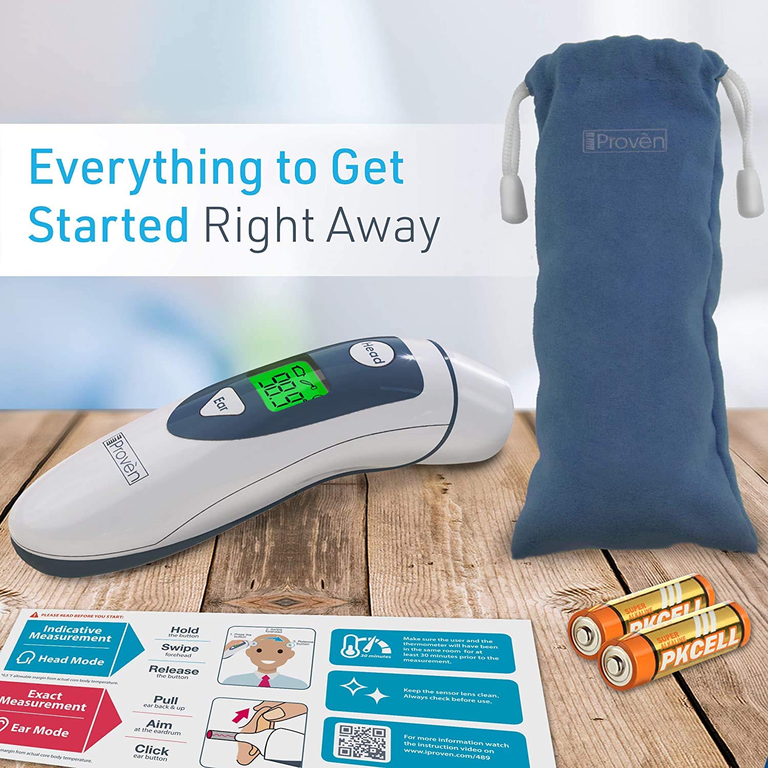 iProven Medical Digital Ear Thermometer with Temporal Forehead Function