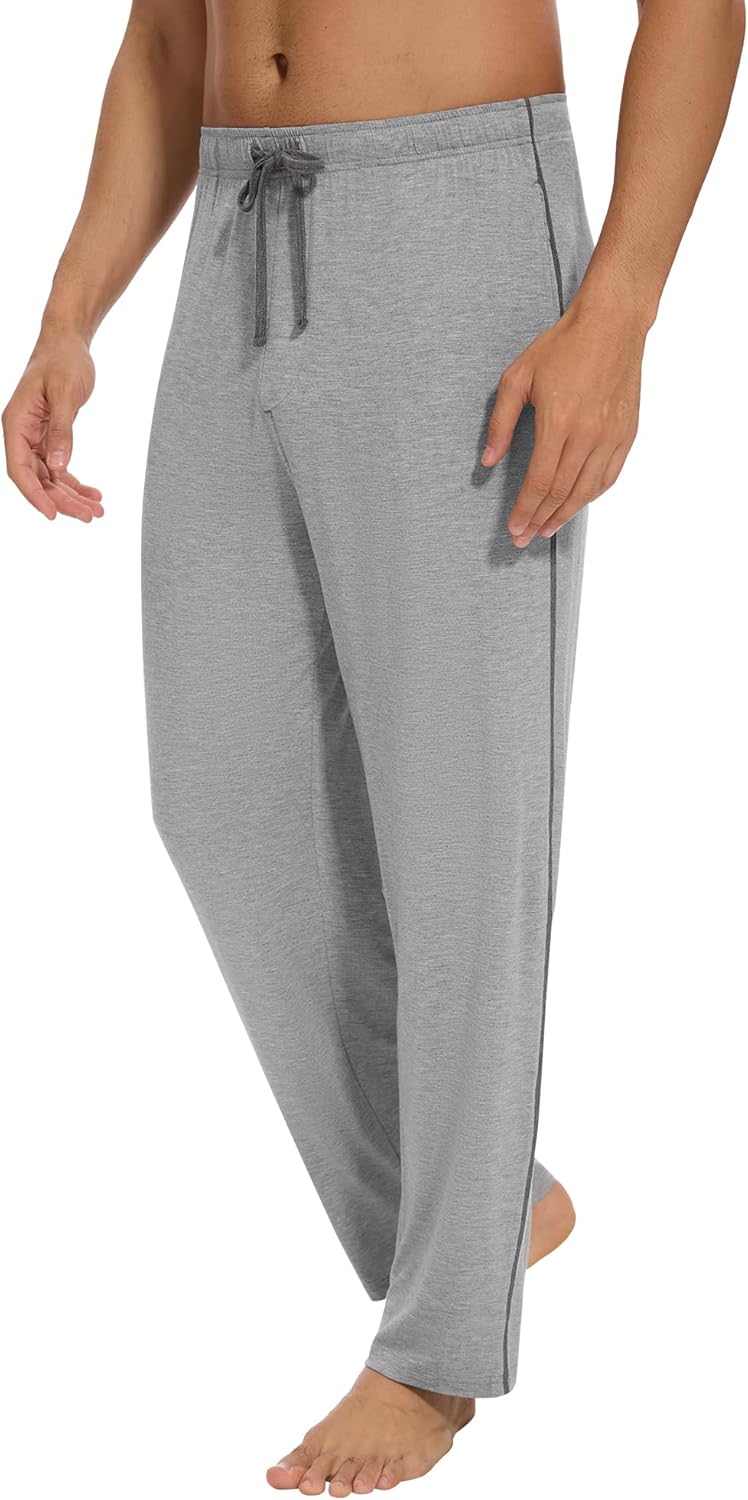 WiWi Viscose from Bamboo Mens Pajama Pants Soft Lounge Bottoms Sweatpants Sleep Pant Drawstring with Pockets S-XXL - Image 3