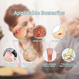 Dimora Calcium Alginate Wound Dressing, 4\'\' x 4\'\' Patches,10 Individual Sterile Pads, Soft and Highly Absorbent Dressing Gauze, Non-Stick Padding