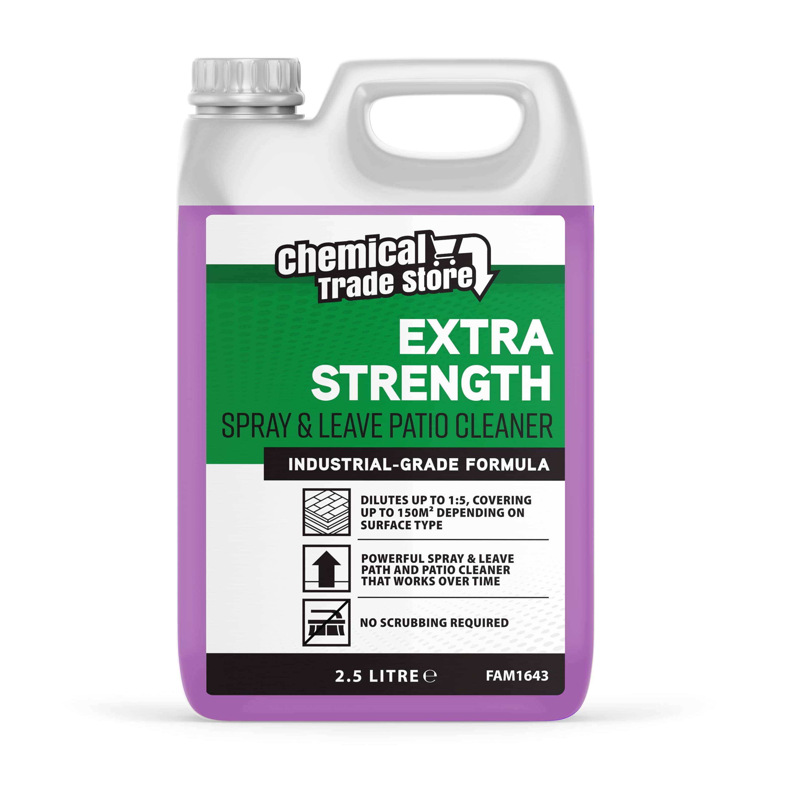 Chemical Trade Store - Spray & Leave Path & Patio Cleaner 2.5L - Concentrated Outdoor Cleaner for Patios, Paving, Decking & Driveways - Algae, Mould Stain & Lichen Remover - Long-Lasting Results