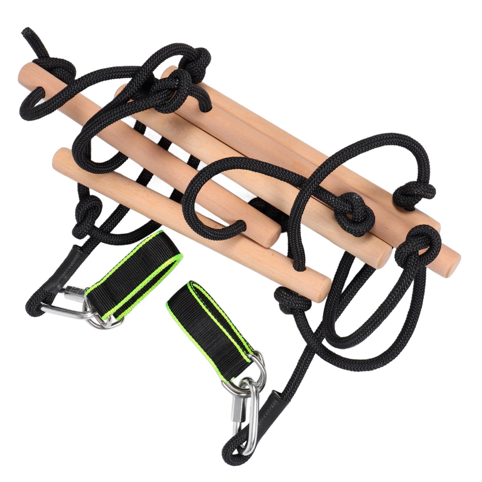 WOONEKY Rope Ladder for Treehouse Wooden Climbing Frame for Children Climbing Ladder Parts