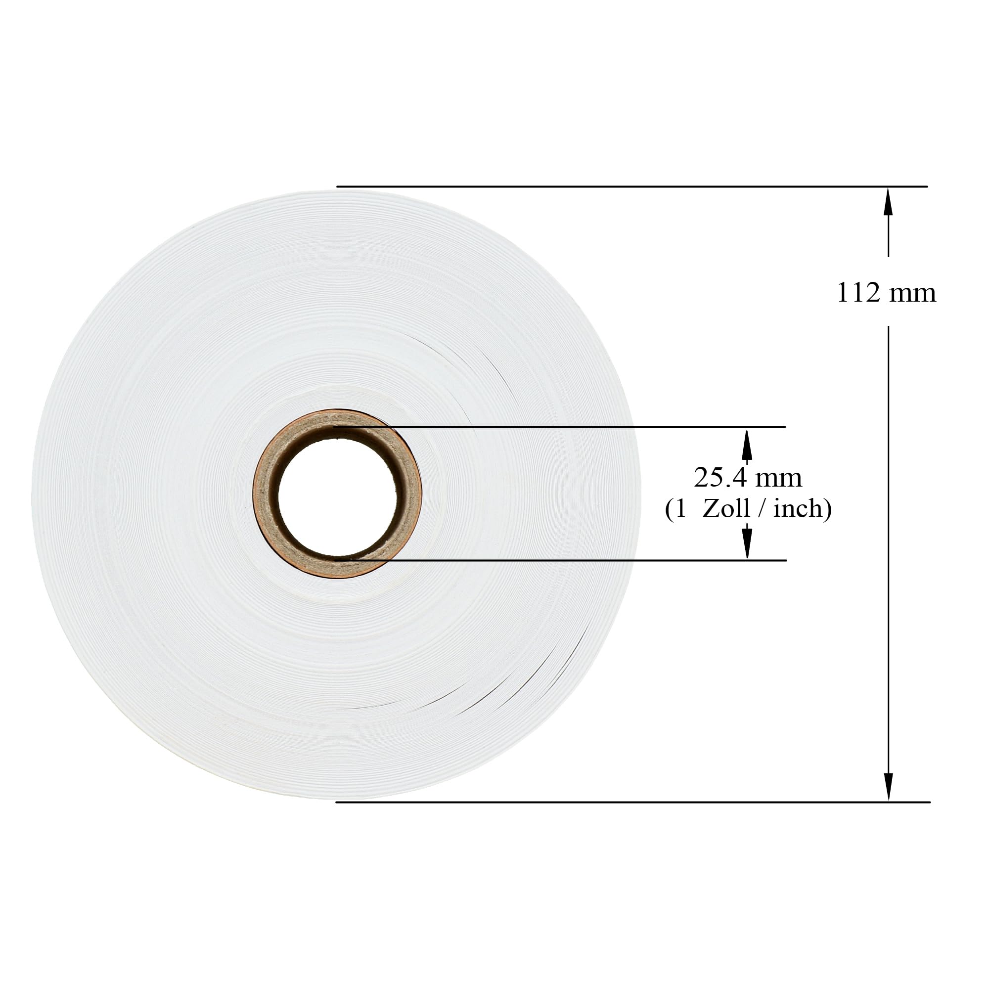 Labelident Thermo Linerless Versandetiketten 102 mm, 12 Rollen à 100 m endlos, Endlos Thermoetiketten, für DHL, DPD, Fedex, GLS, Hermes, UPS Versand, Ø 112 mm, stark selbstklebend, für Thermodrucker