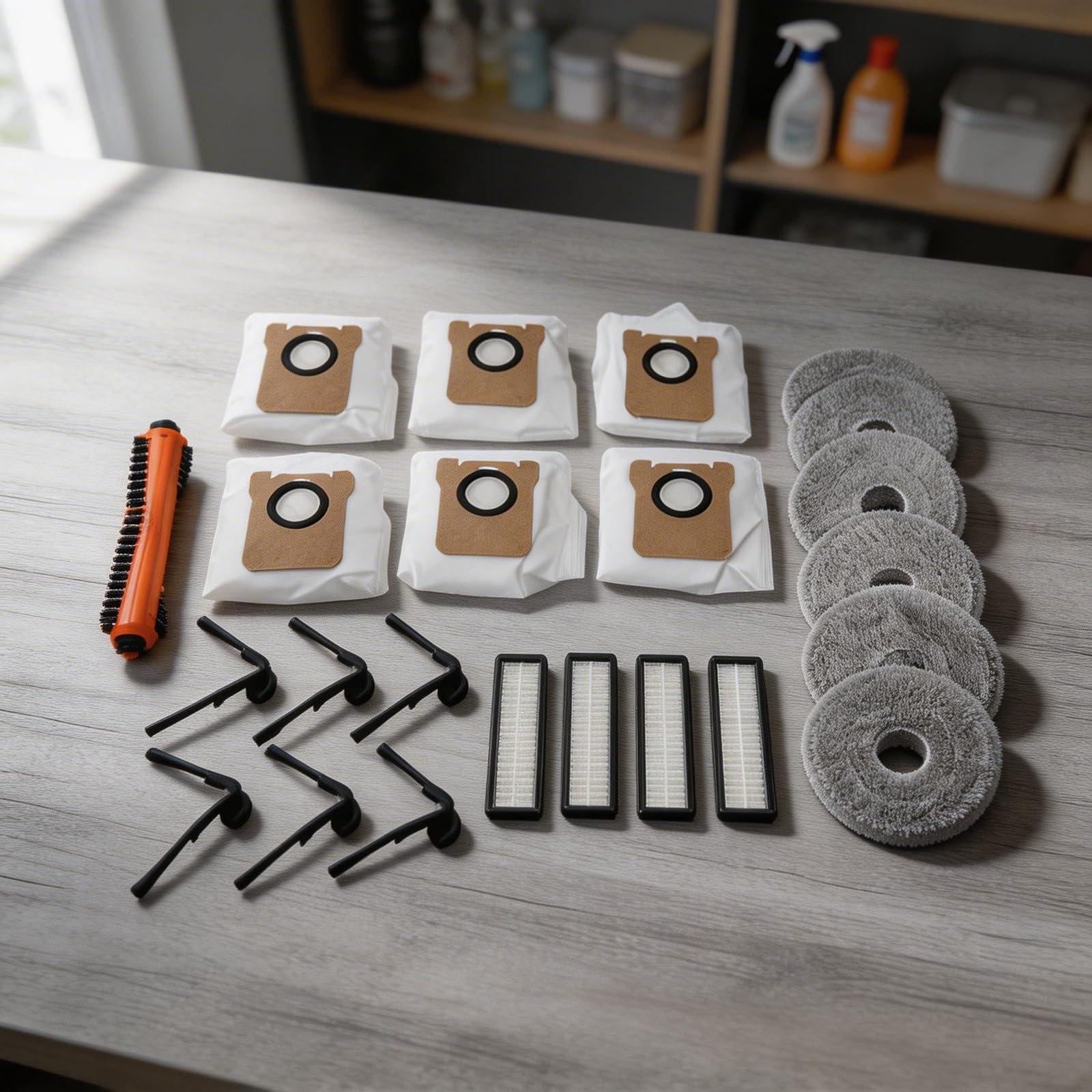 Kit Recambios para xiaomi Robot Vacuum 5 OV31GL Cepillo Mopa(B)