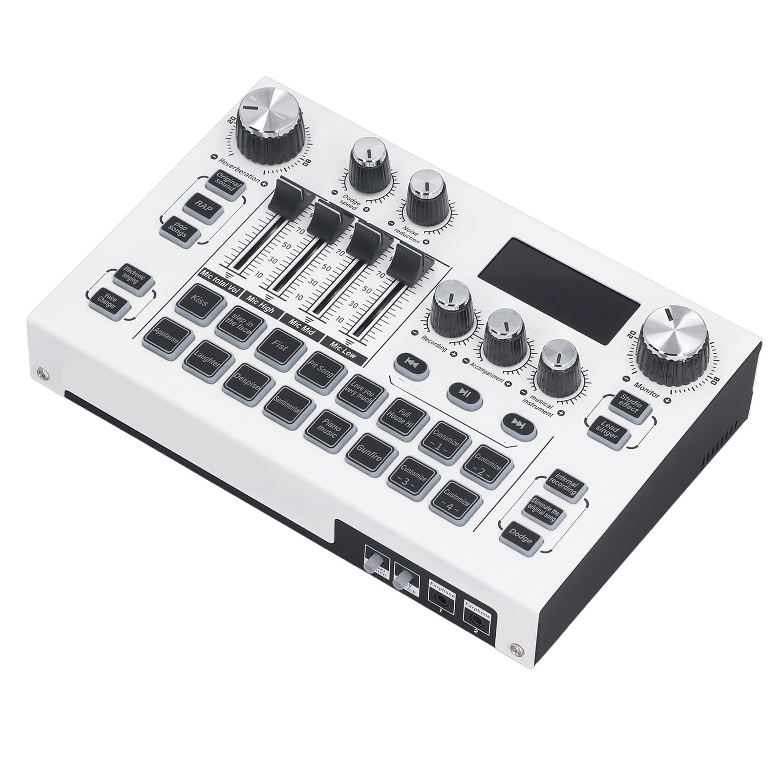 Dilwe Mixer Digitale Portatile, Scheda Audio USB Dual Core, Registrazione di Spettacoli in Studio per Appassionati di Musica