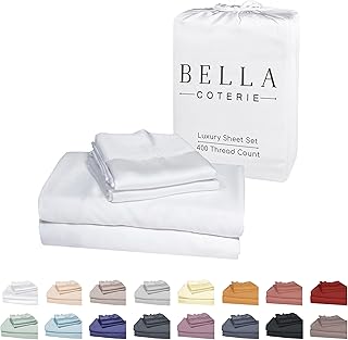 Bella Coterie Luxury Bamboo Viscose King Size Sheet Set | 100% Organically Grown | Ultra Soft | Cooling for Hot Sleepers | 18