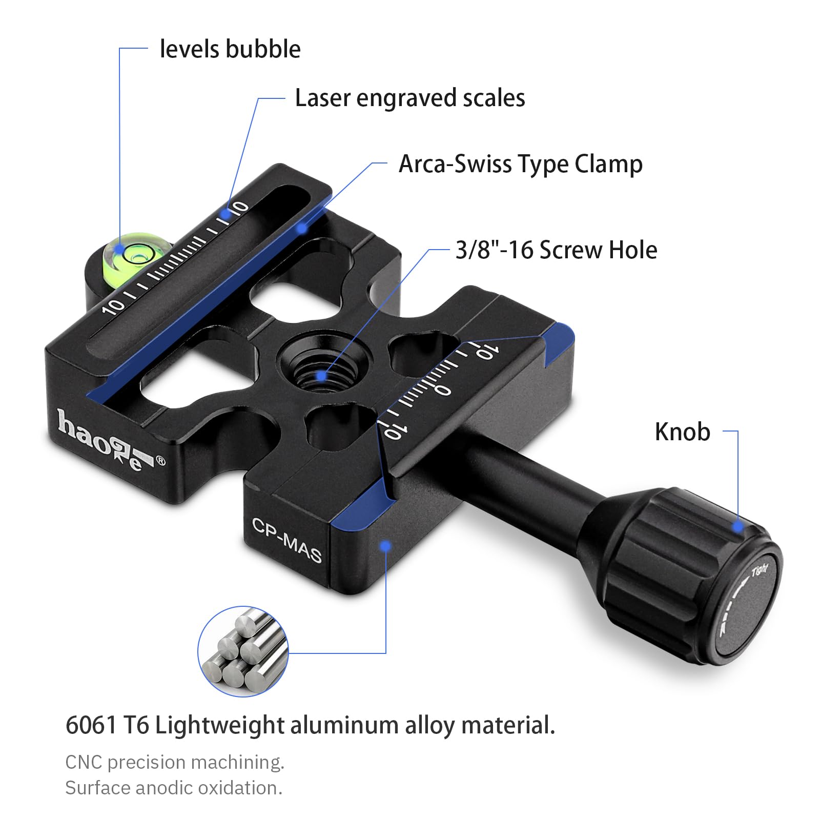 Amazon.com : Haoge CP-MAS Screw Knob Clamp Adapter Mount for Quick