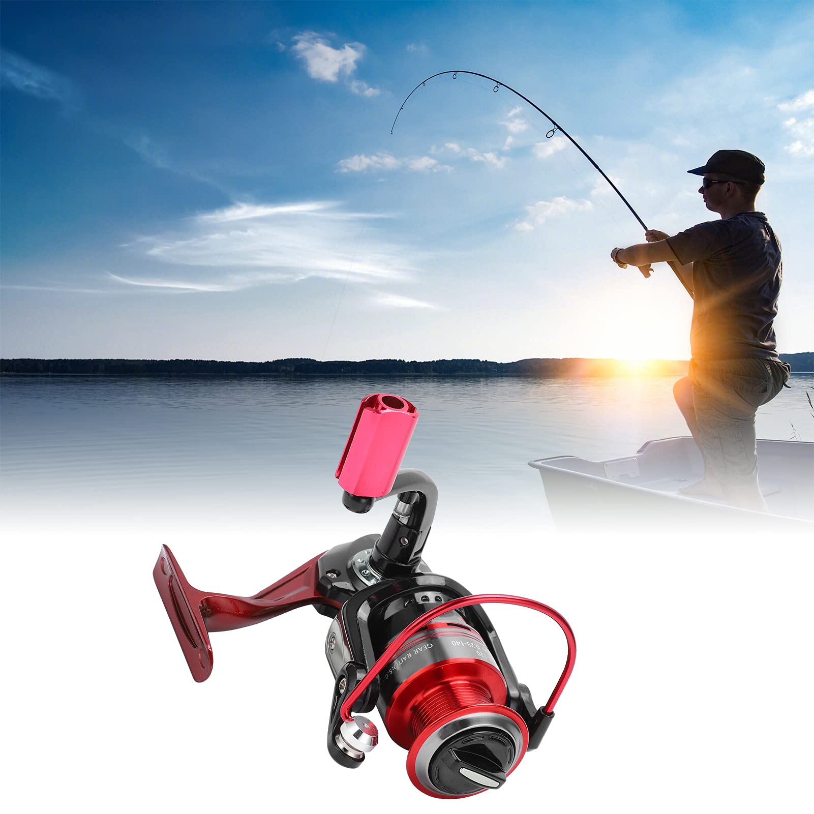 Yuecoom Spinnings Reel, 10 Axis Durable Portable Spinnings Aluminum Alloy Fishing Reel for Fishing Accessories Light Weight