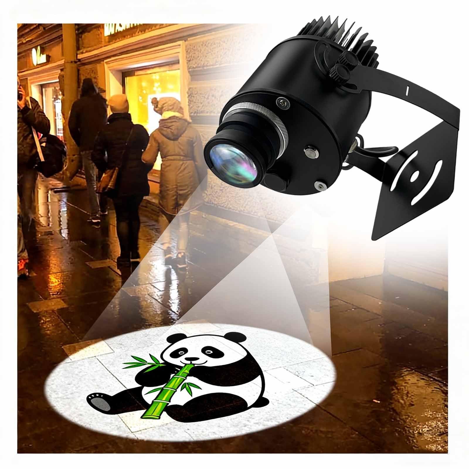 Projektor logo 55 W, niestandardowy projektor GOBO, spersonalizowana soczewka z logo, wodoszczelny (IP67), HD LED do reklam, na scenę weselną (Two Color, 60 W)