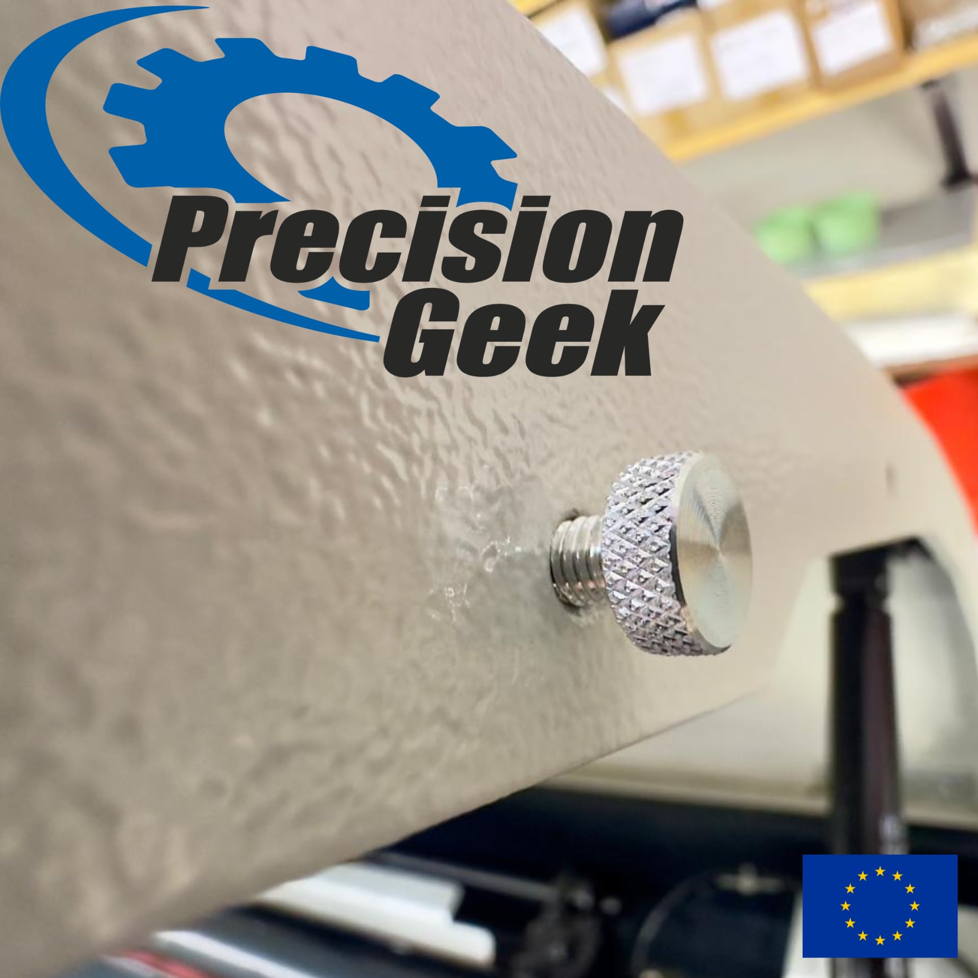 PrecisionGeek® Viti zigrinate M5 in alluminio – Per acrilico, metallo e legno (Argento – 10 mm – 10 pezzi)