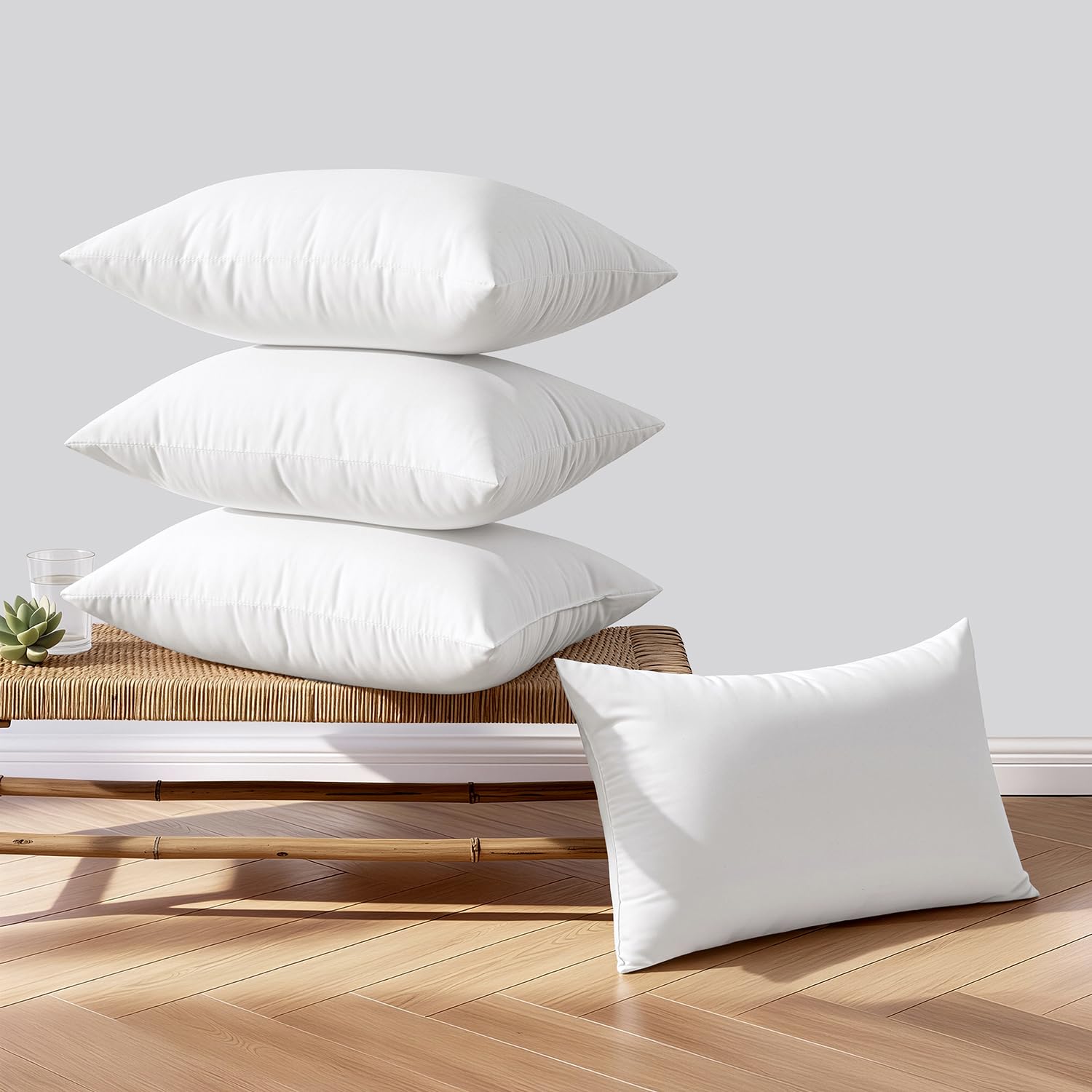 Woaboy Set 4 cuscini decorativi per esterni impermeabili 30 x 50 cm