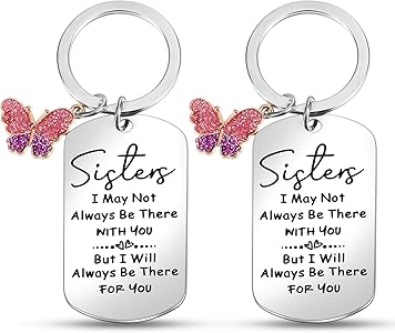 سلسلة مفاتيح هدية للاصدقاء، حلقات مفاتيح للنساء، زينة ذات مغزى مع فراشة وردية، سلاسل مفاتيح هدايا الصداقة هدية للعمة وال